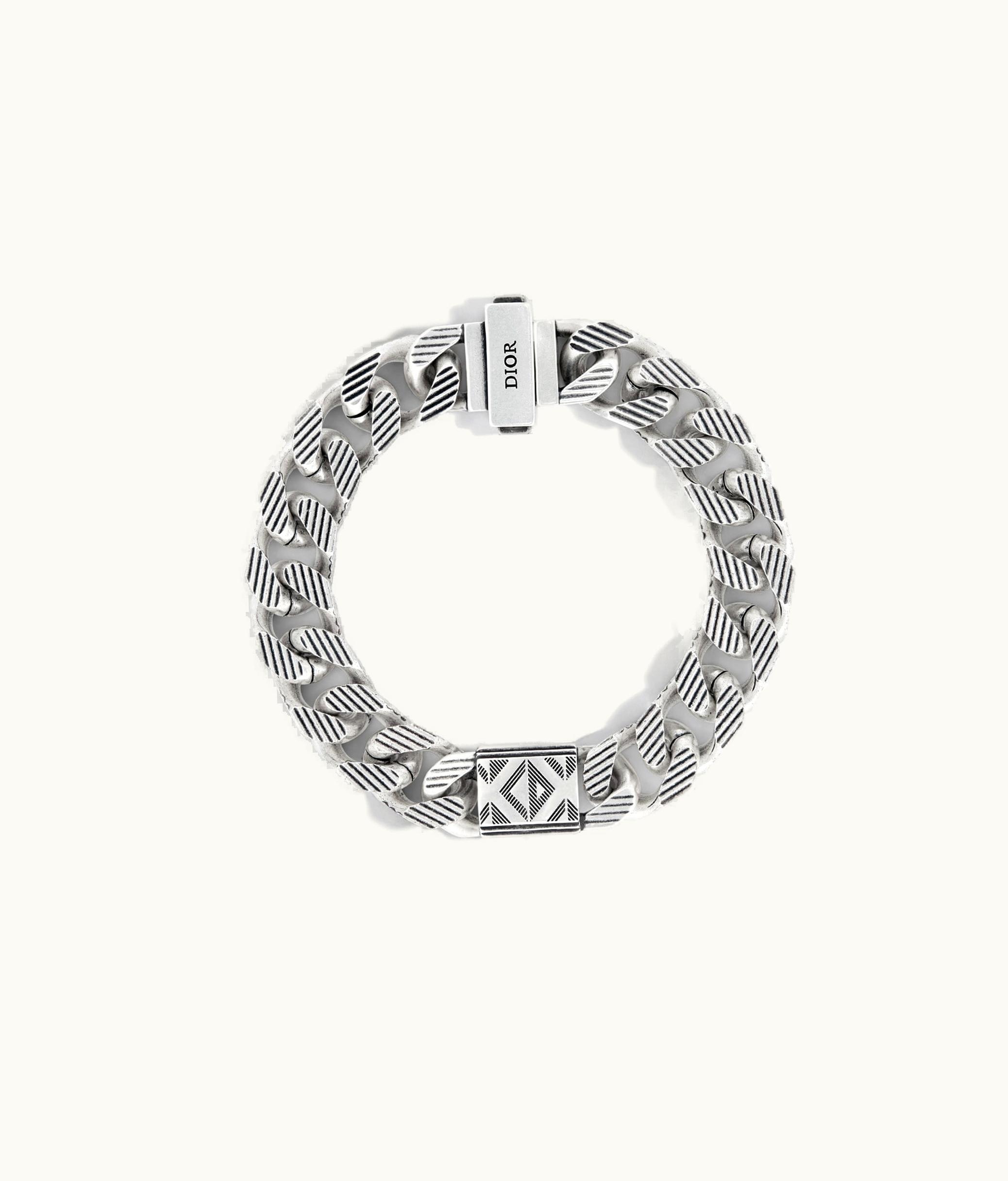 Dior Dior CD Diamond Chain Link Bracelet - Antique Silver-Finish Brass