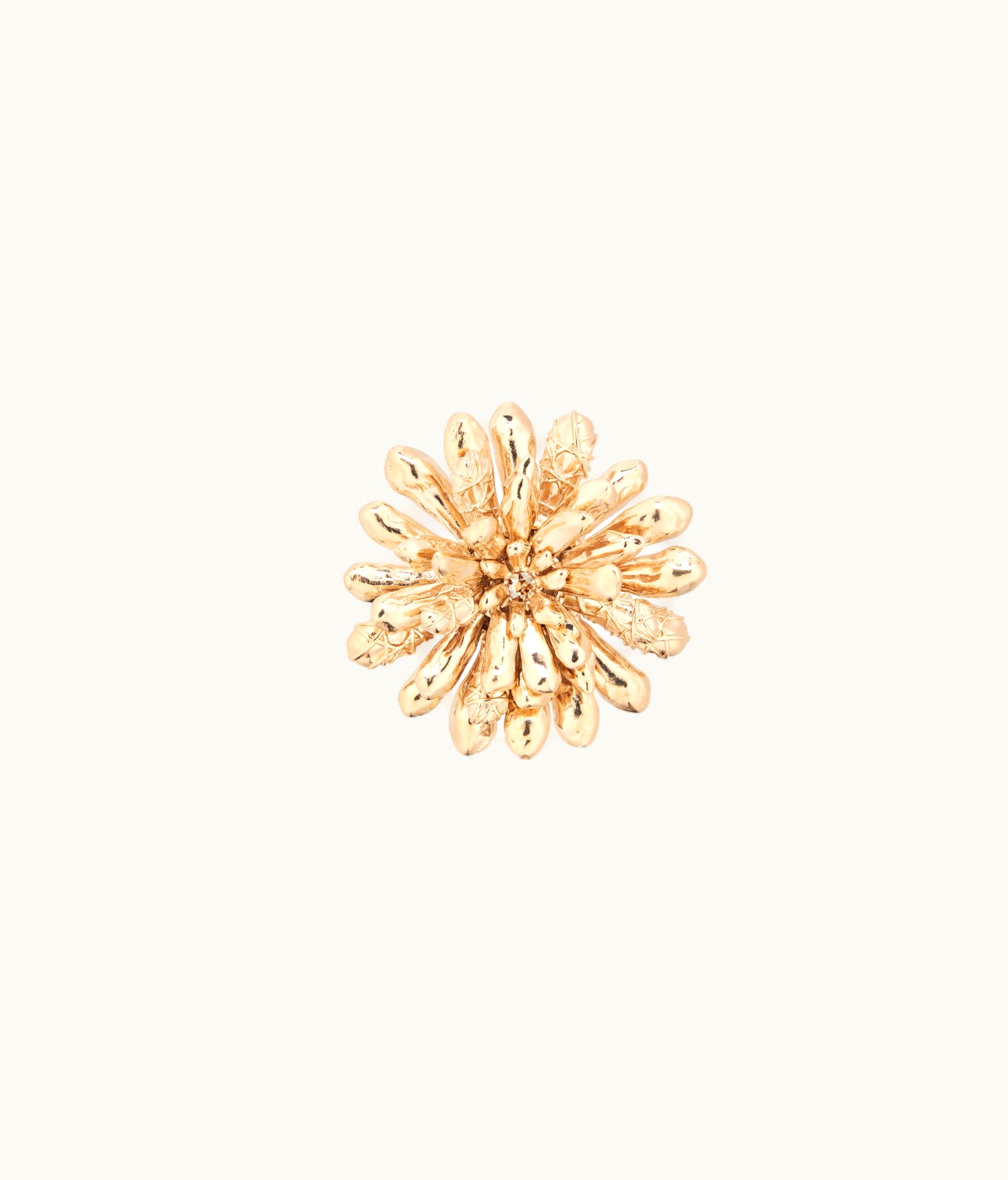 Dior Dior Cannage Brooch - Brass And Gold-Tone Crystals