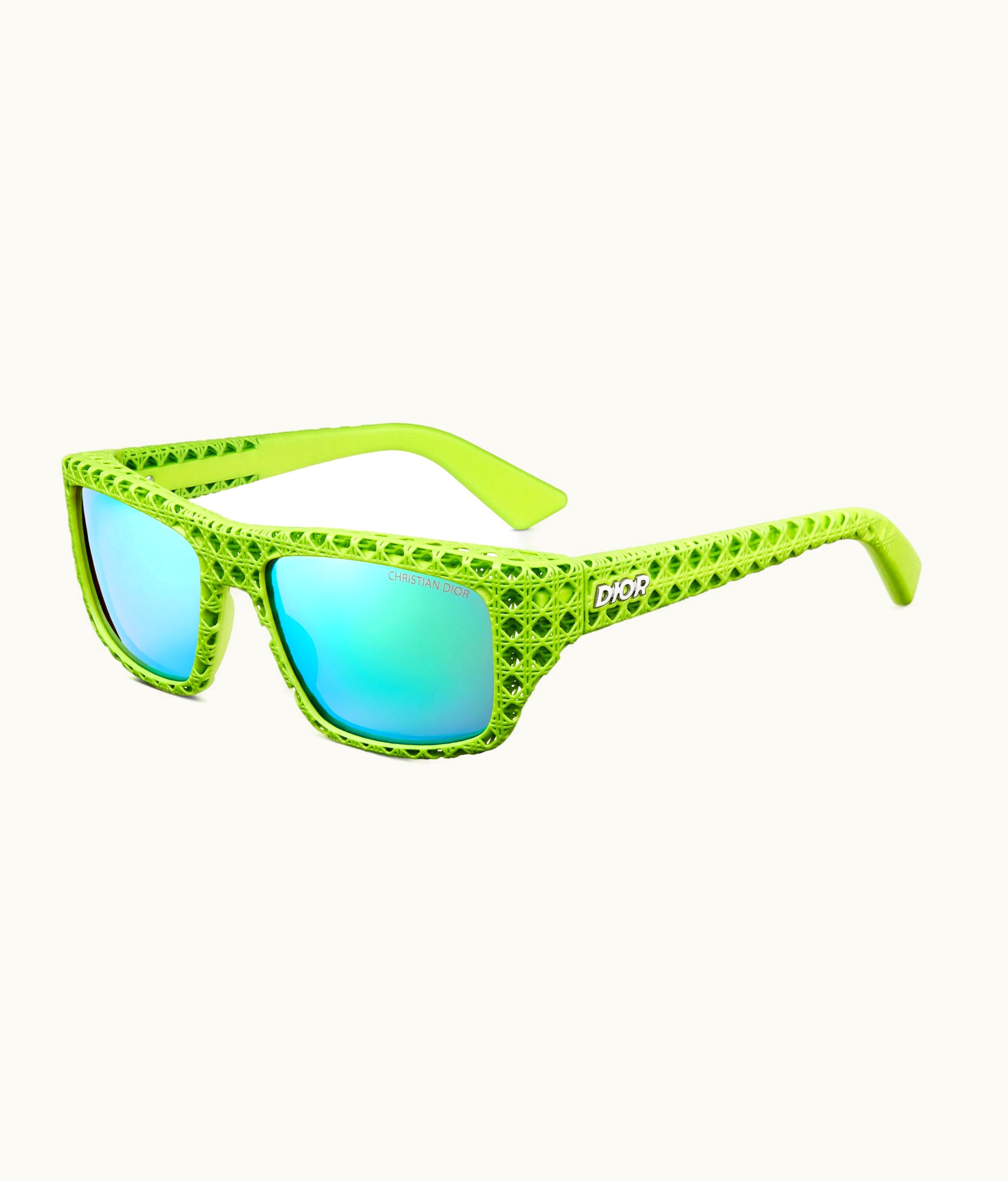 Dior Dior3d S1i - Neon Green Rectangular Sunglasses