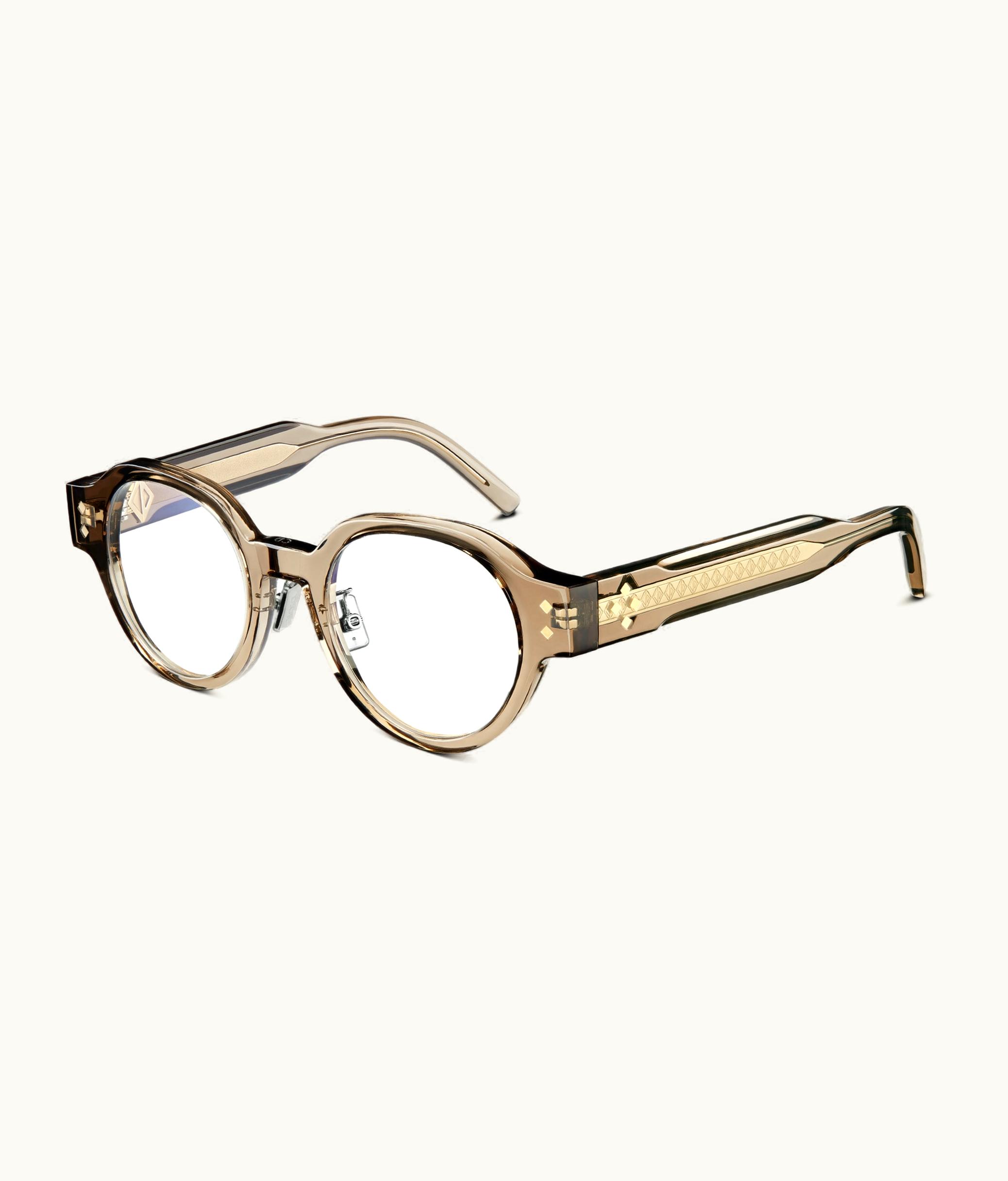 Dior Dior CD Diamond R3f - Transparent Beige Rounded Glasses