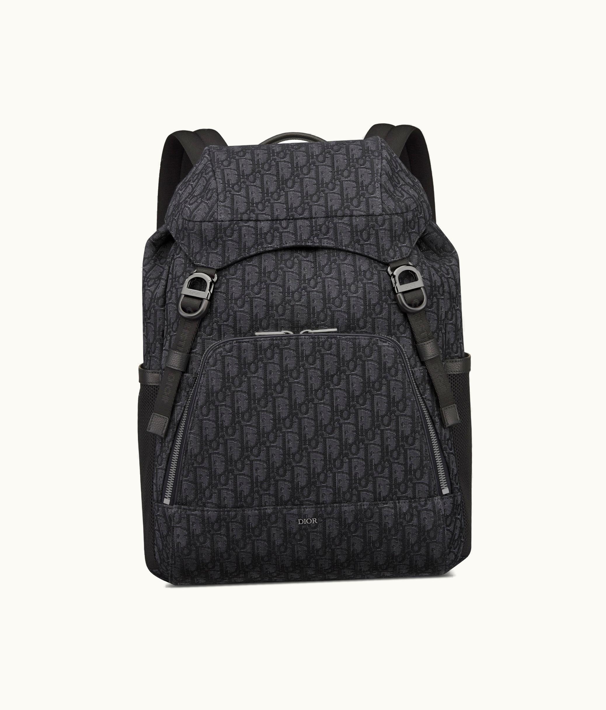 Dior Sac À Dos Dior 8 Toile Jacquard Dior Oblique Noir