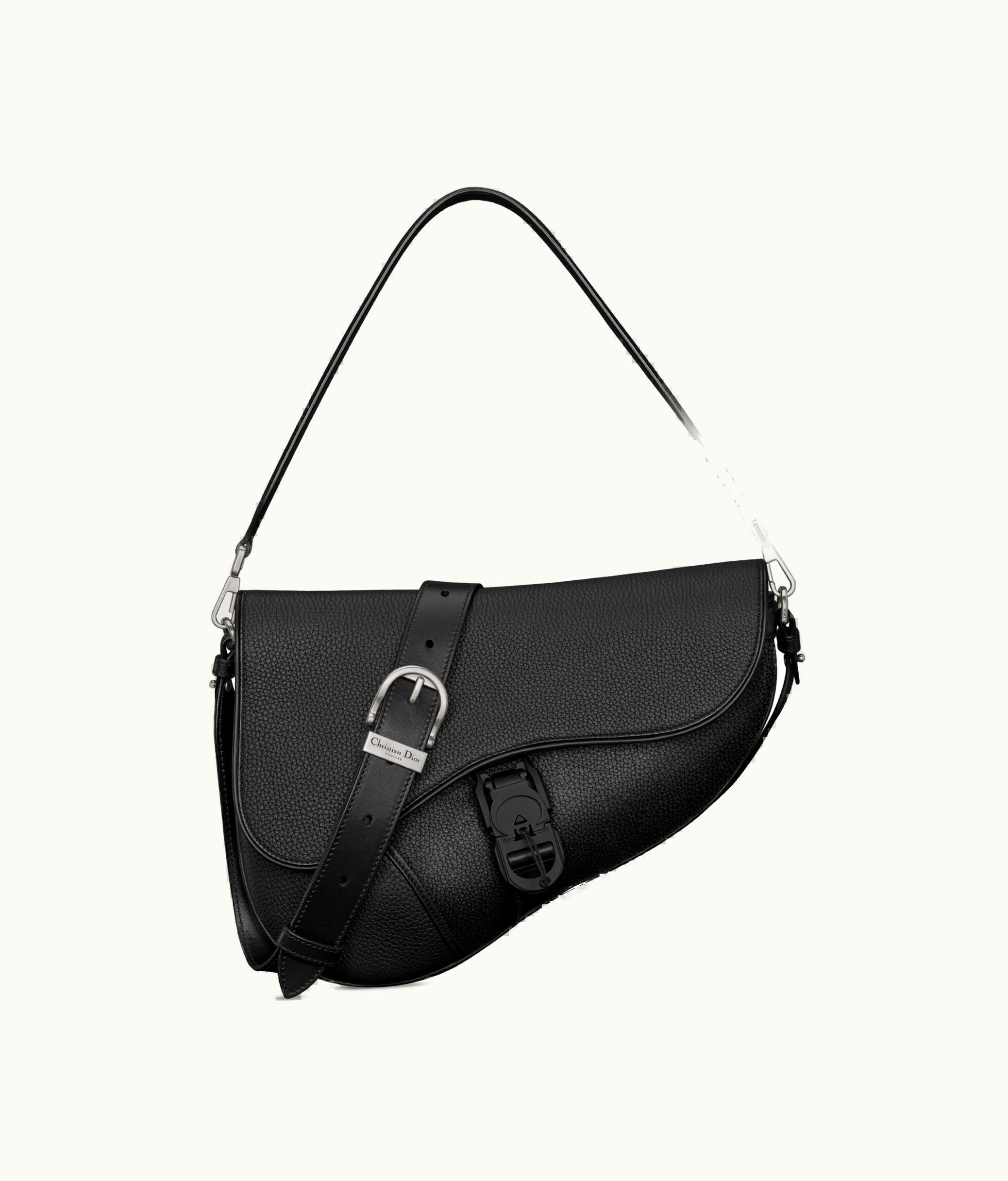 Dior Dior Saddle Twin Bag - Black Grained Calfskin