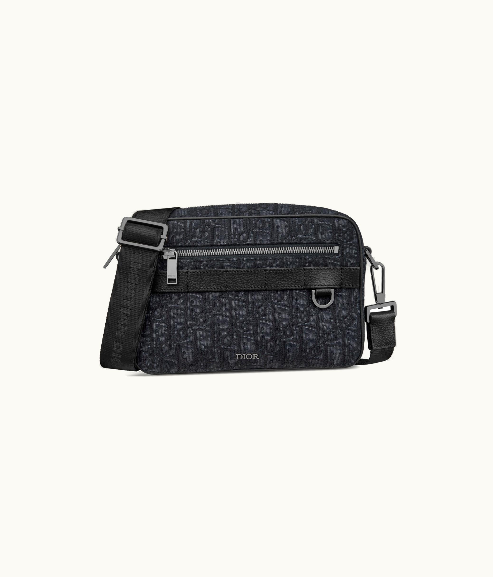 Dior Dior Safari Bag With Strap - Black Oblique Jacquard