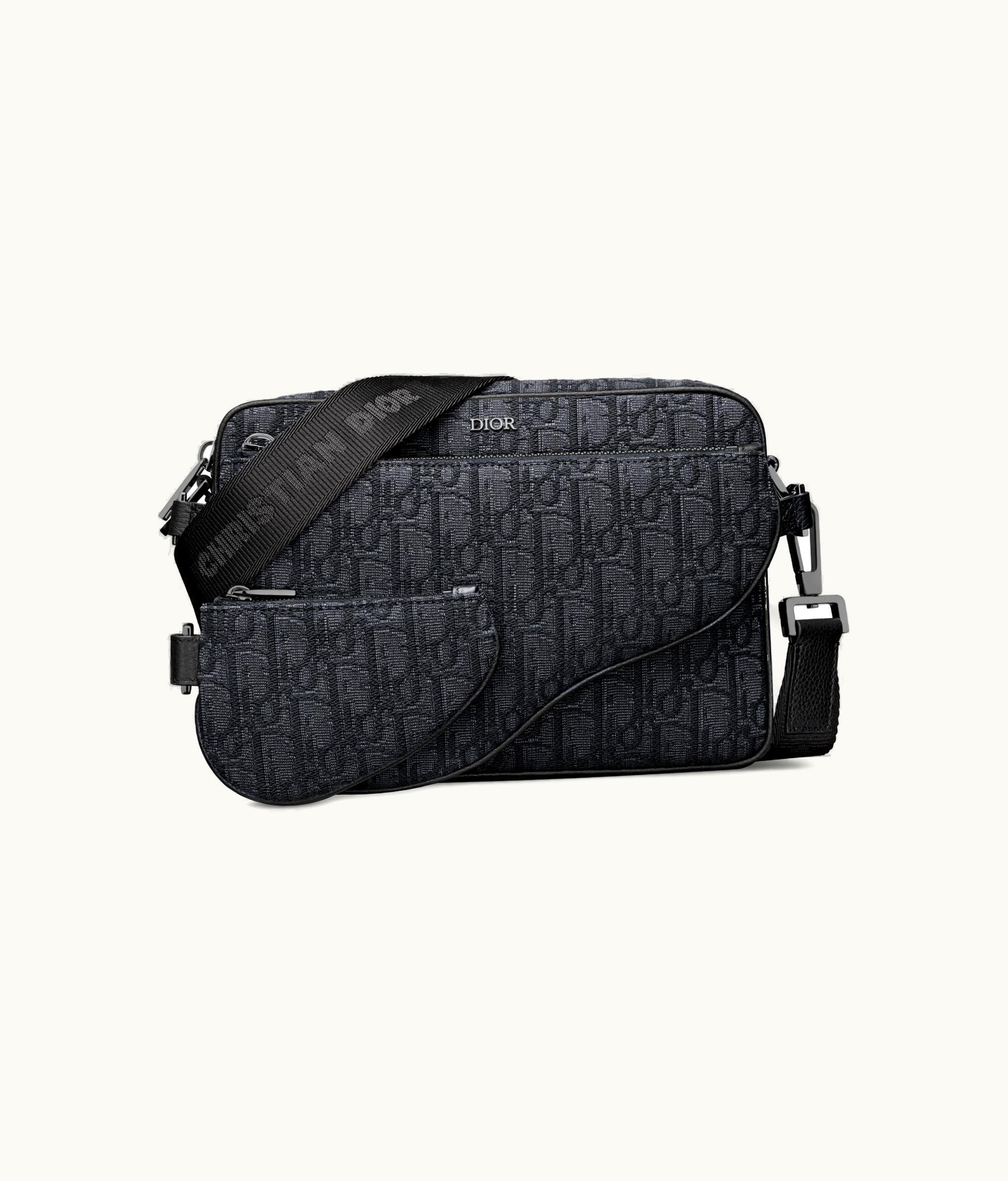 Dior Saddle Triple Pouch - Black Dior Oblique Jacquard