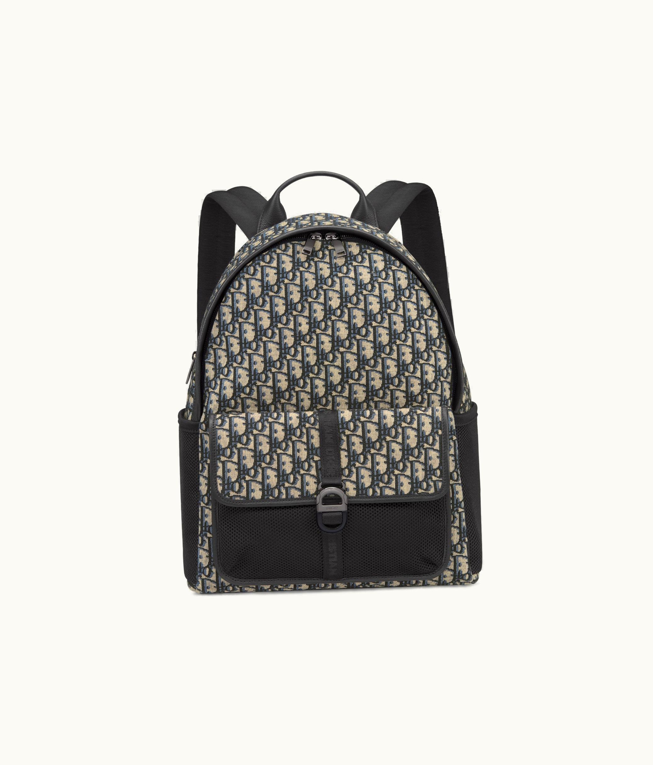 Dior Dior 8 Backpack - Beige And Black Dior Oblique Jacquard