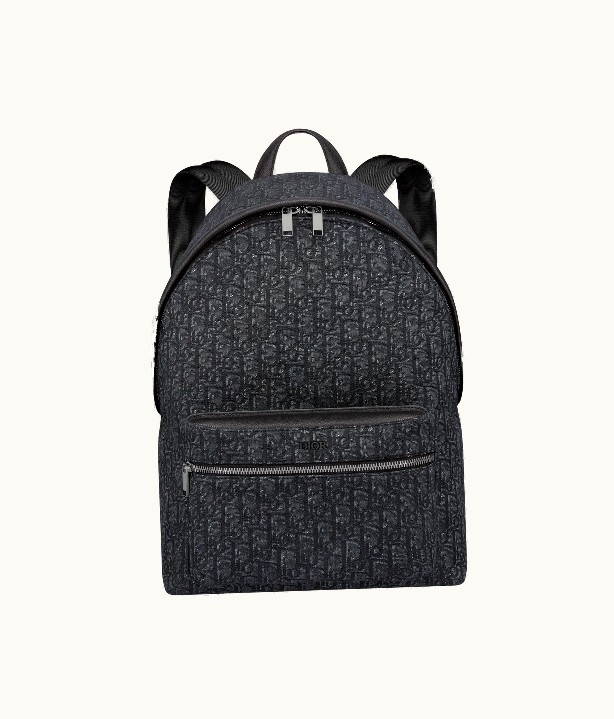 Dior Rider Backpack - Black Dior Oblique Jacquard