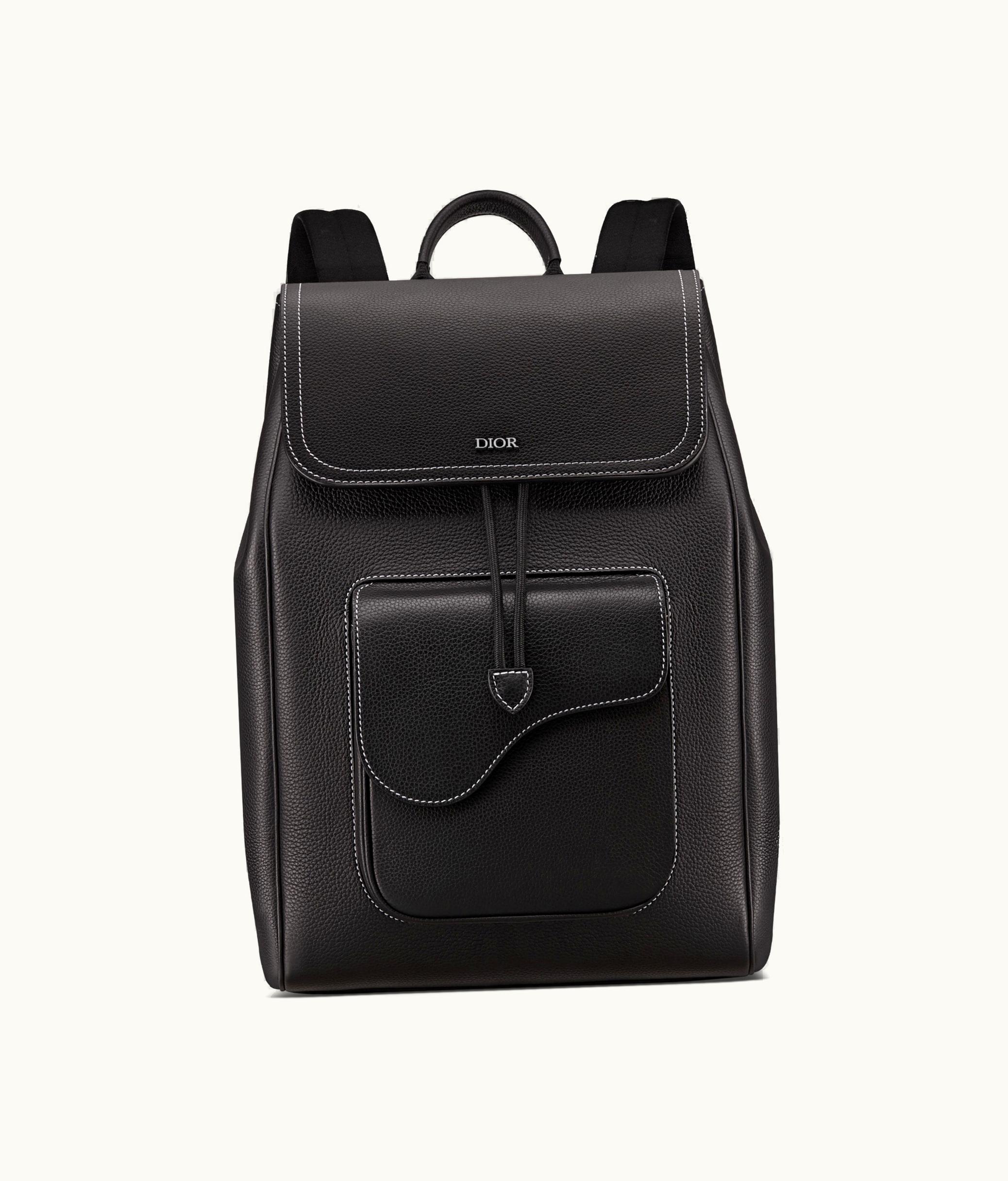 Dior Dior Saddle Backpack - Black Grained Calfskin