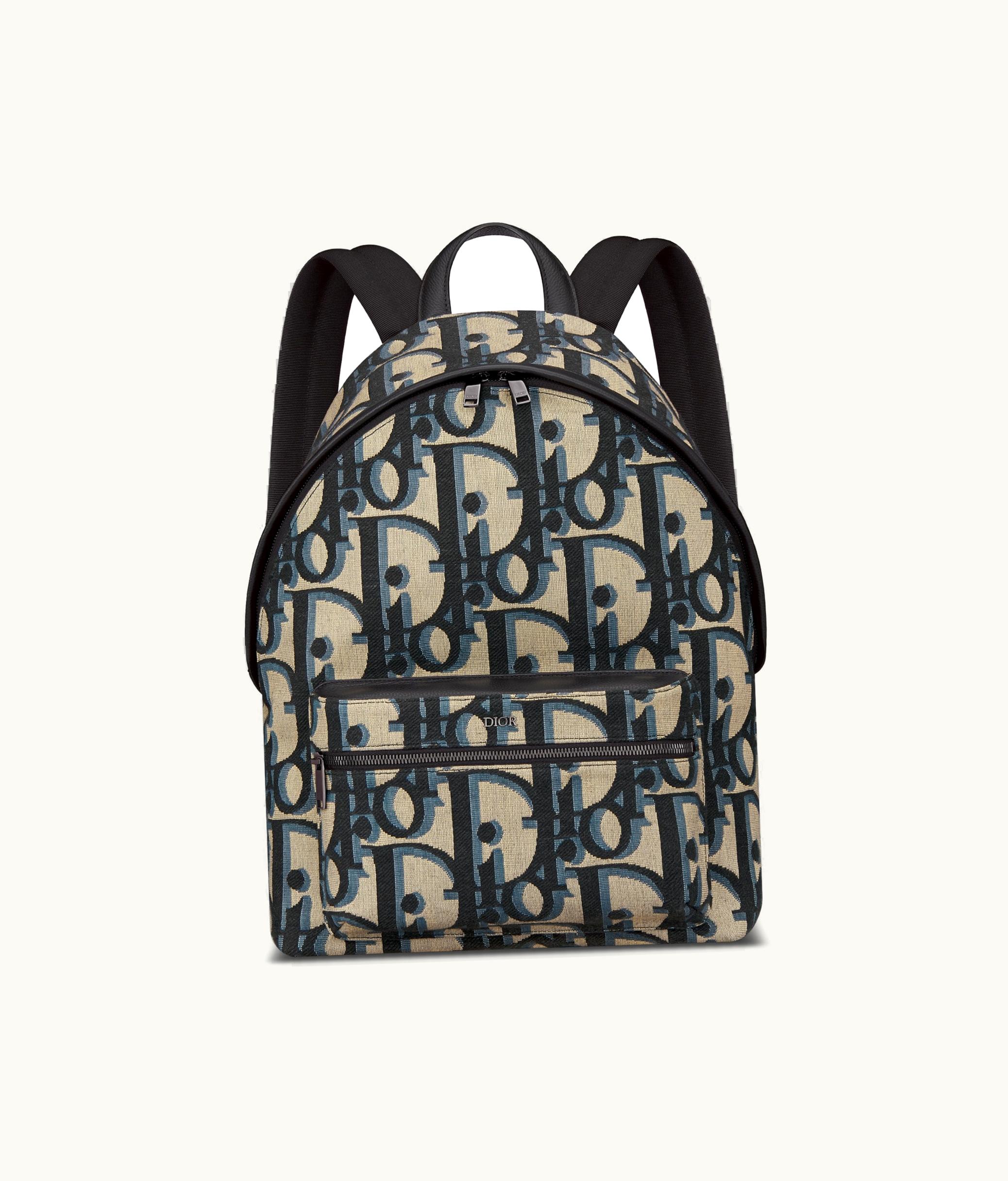 Dior Rider Backpack - Beige And Black Maxi Dior Oblique Jacquard