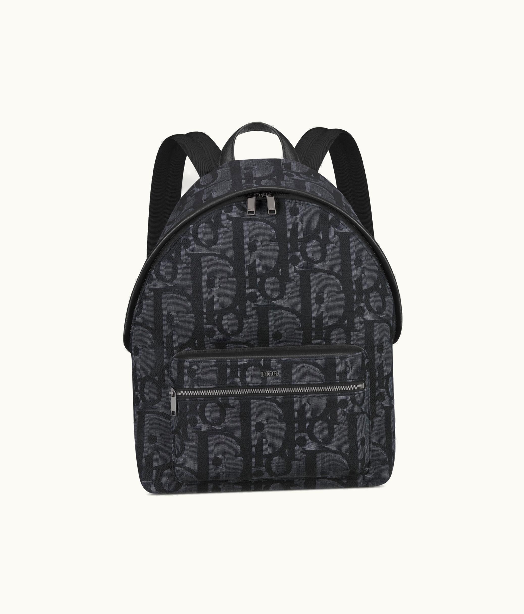 Dior Rider Backpack - Black Maxi Dior Oblique Jacquard