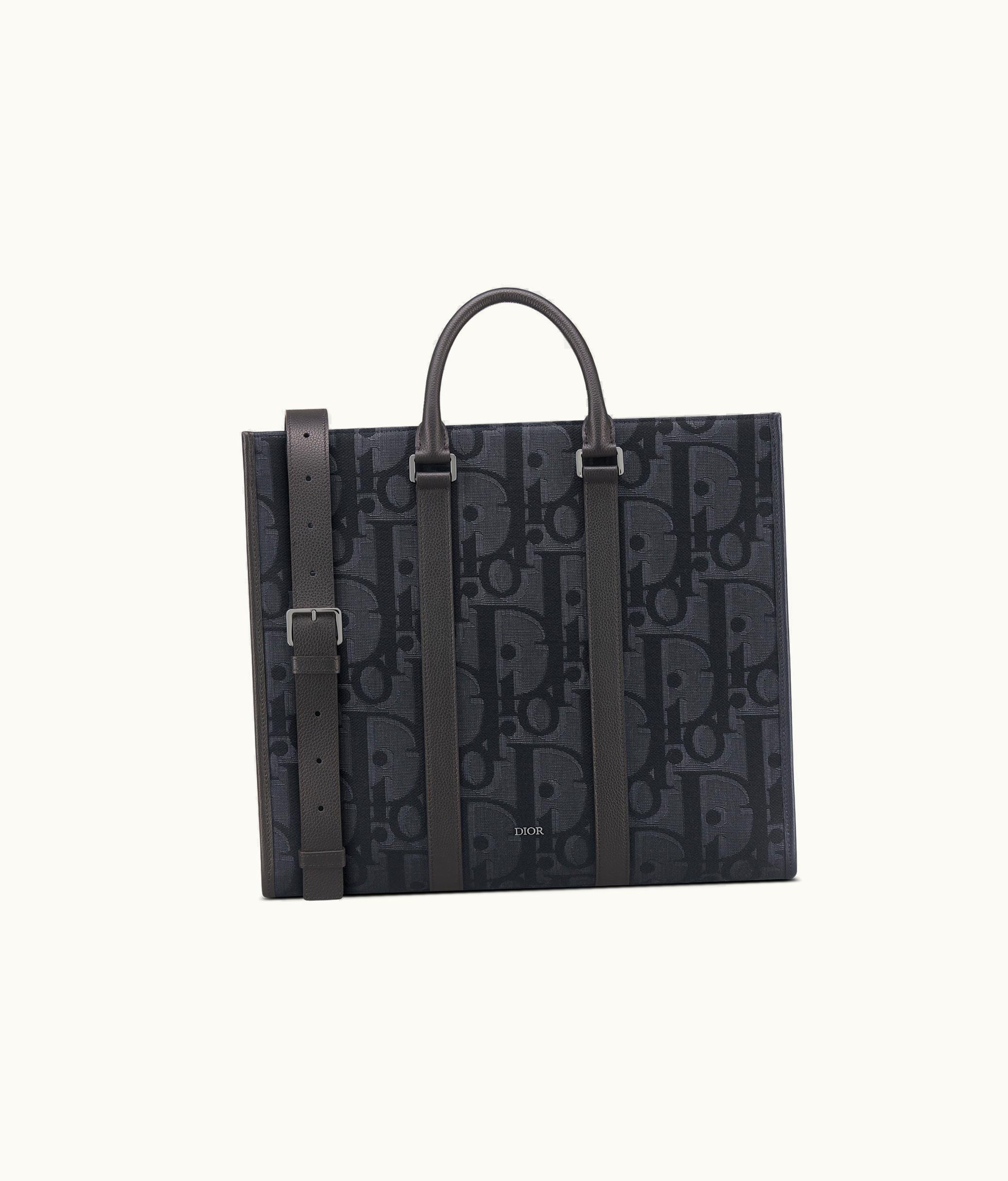 Dior East-West Tote Bag - Black Maxi Dior Oblique Jacquard