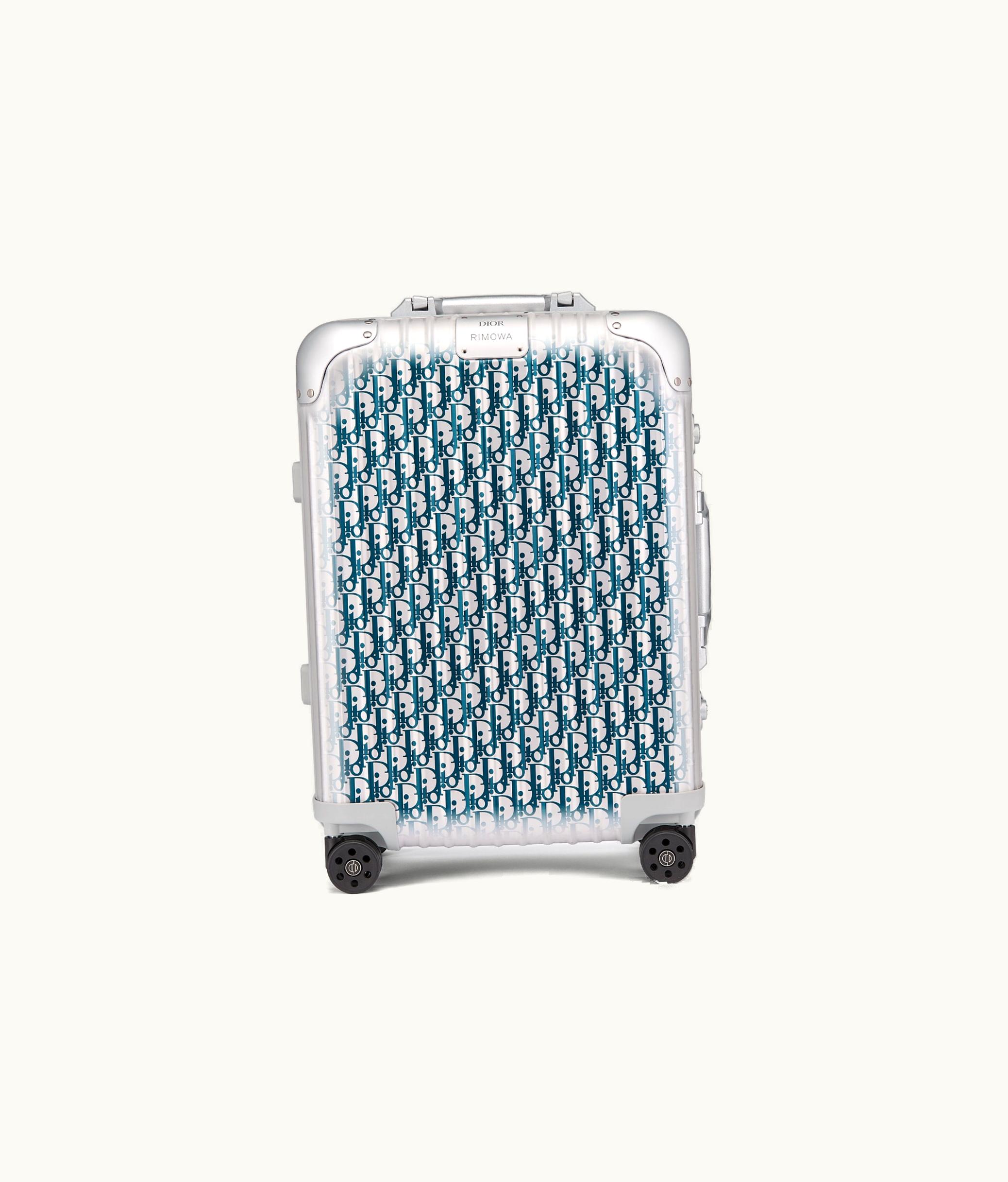 Dior Dior And Rimowa Carry-On Luggage - Gradient Blue Dior Oblique Aluminum