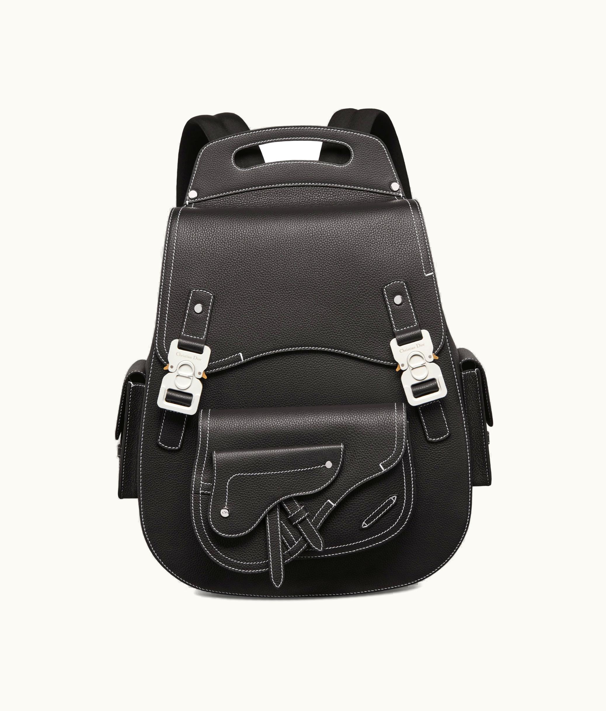 Dior Dior Maxi Gallop Backpack - Black Grained Calfskin