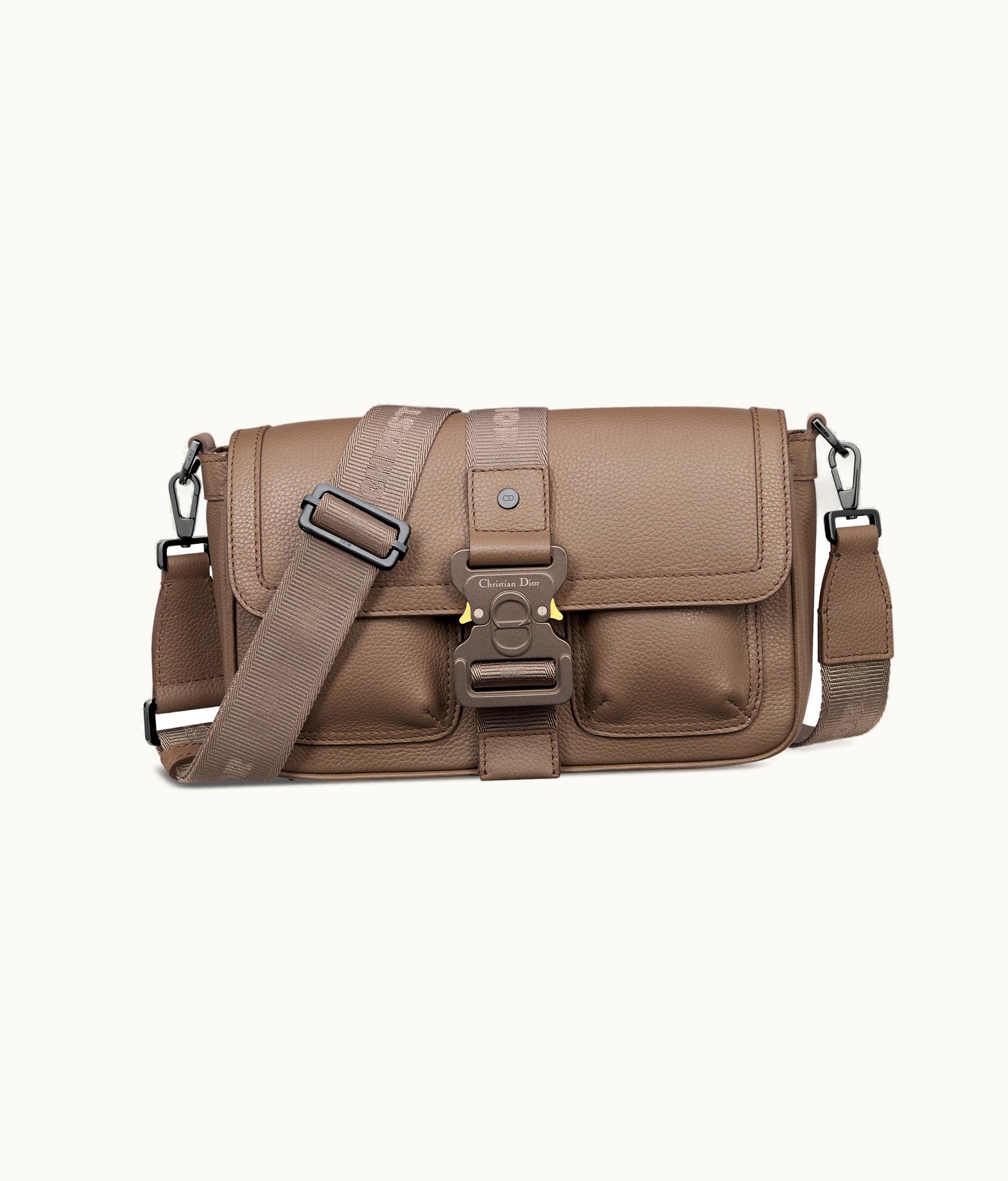 Dior Dior Hit The Road Bag With Strap - Brown Grained Calfskin