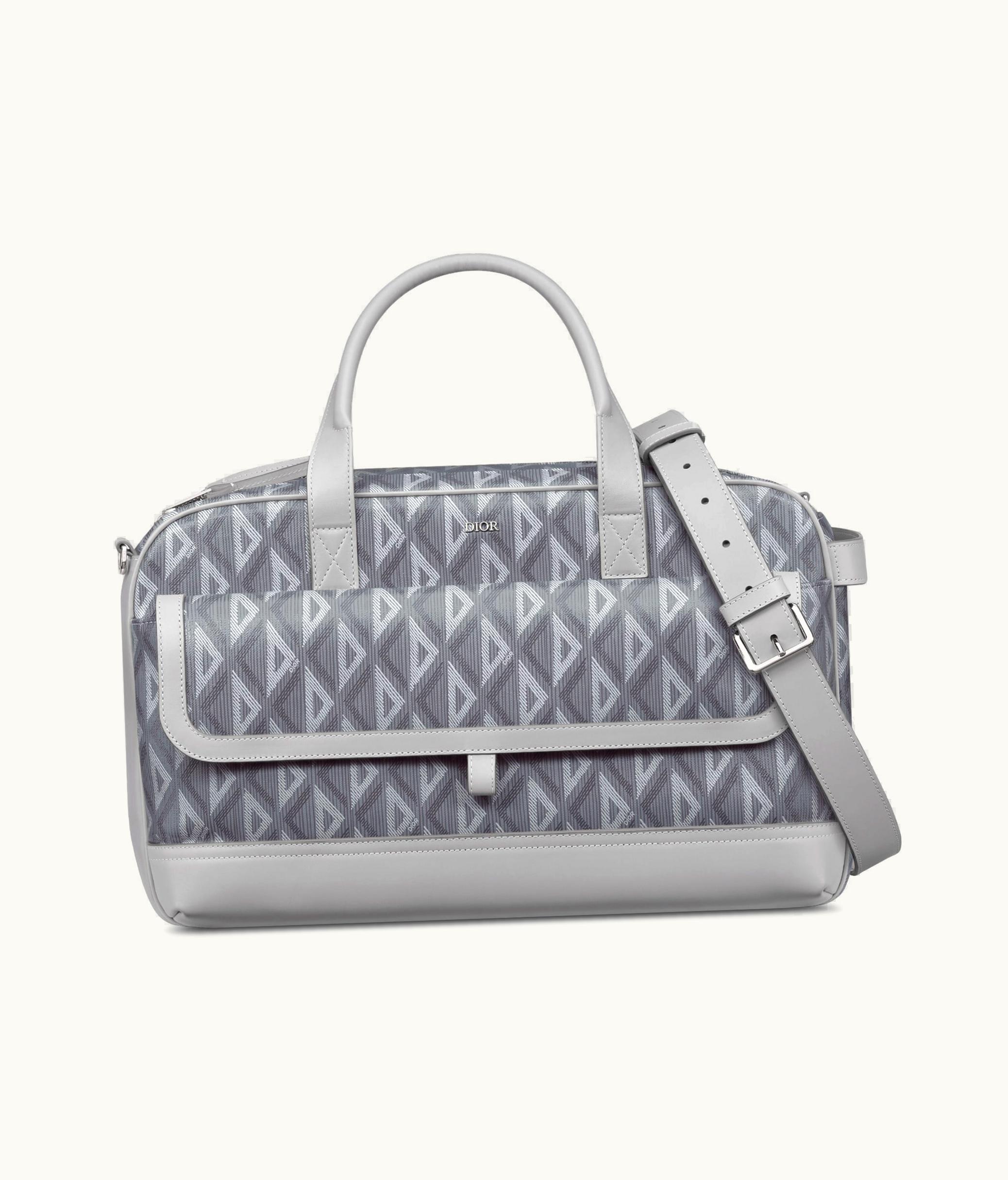 Dior Dior Hit The Road Pet Carrier Bag - Dior Gray CD Diamond Canvas And Smooth Calfskin