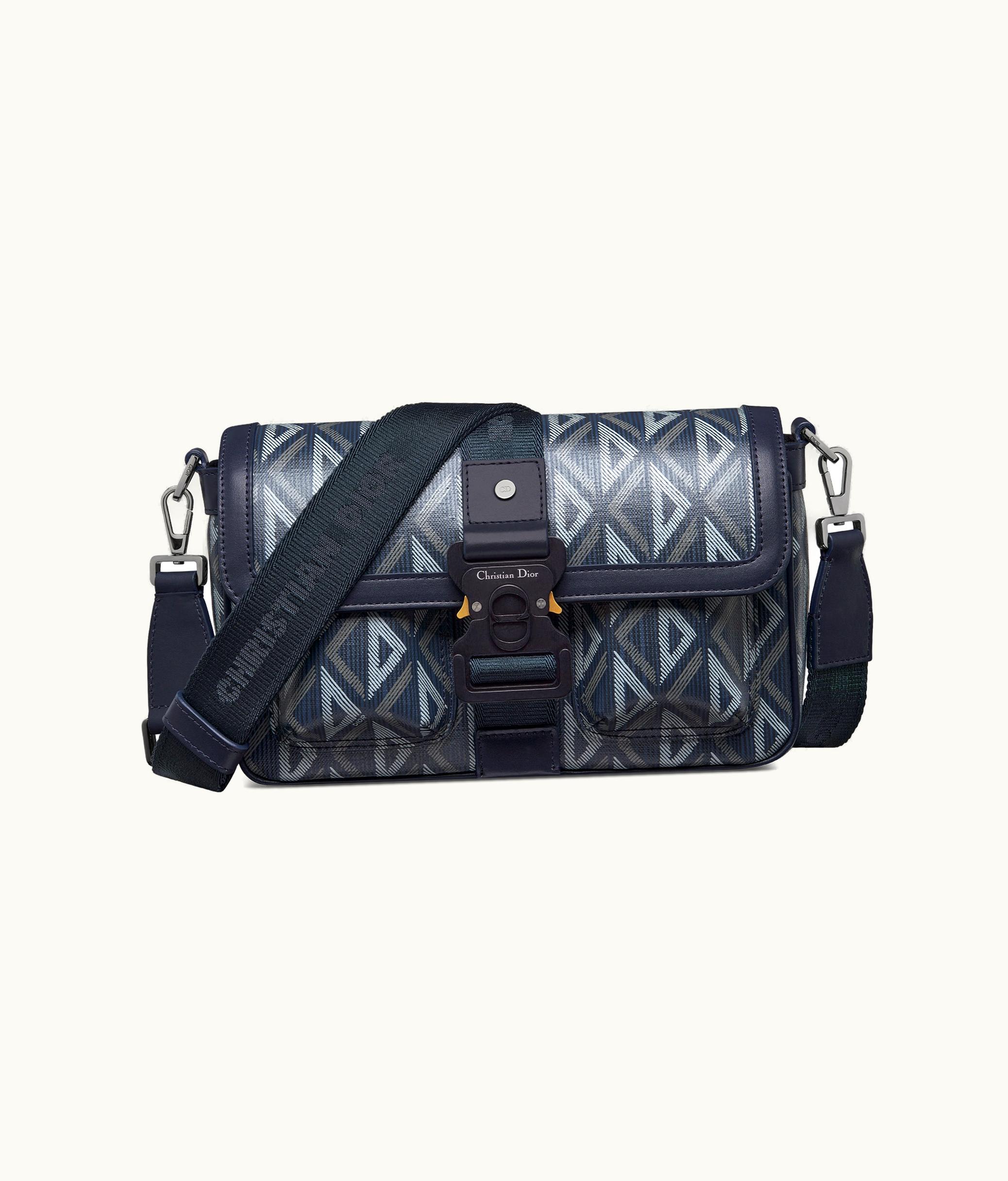 Dior Dior Hit The Road Bag With Strap - Navy Blue CD Diamond Canvas