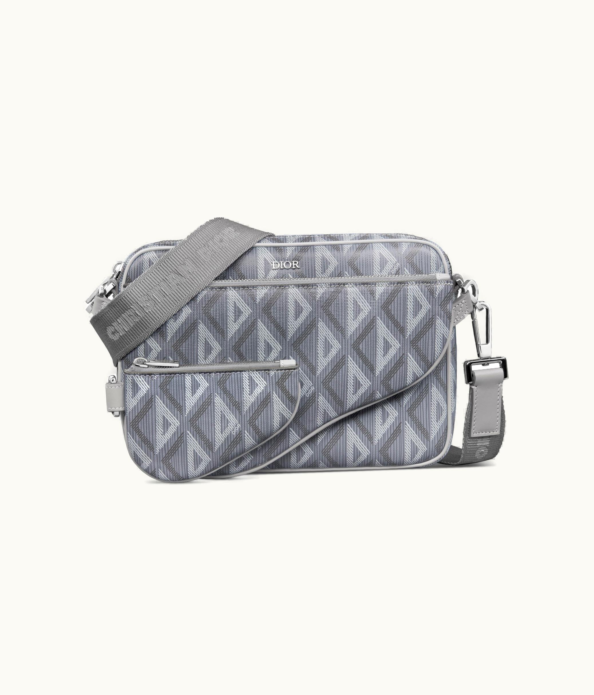 Dior Saddle Triple Pouch - Dior Gray CD Diamond Canvas