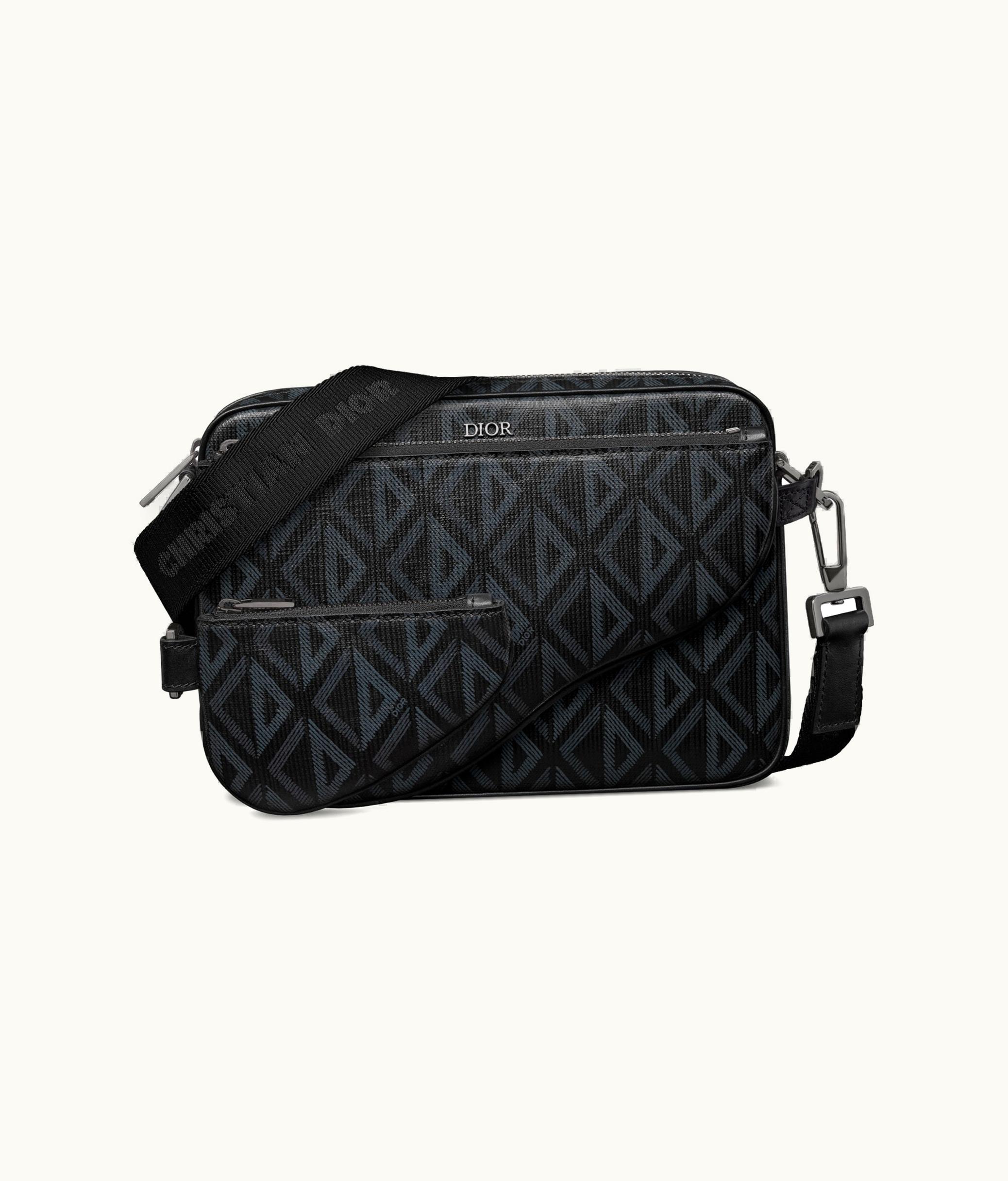 Dior Dior Saddle Triple Pouch - Black CD Diamond Canvas