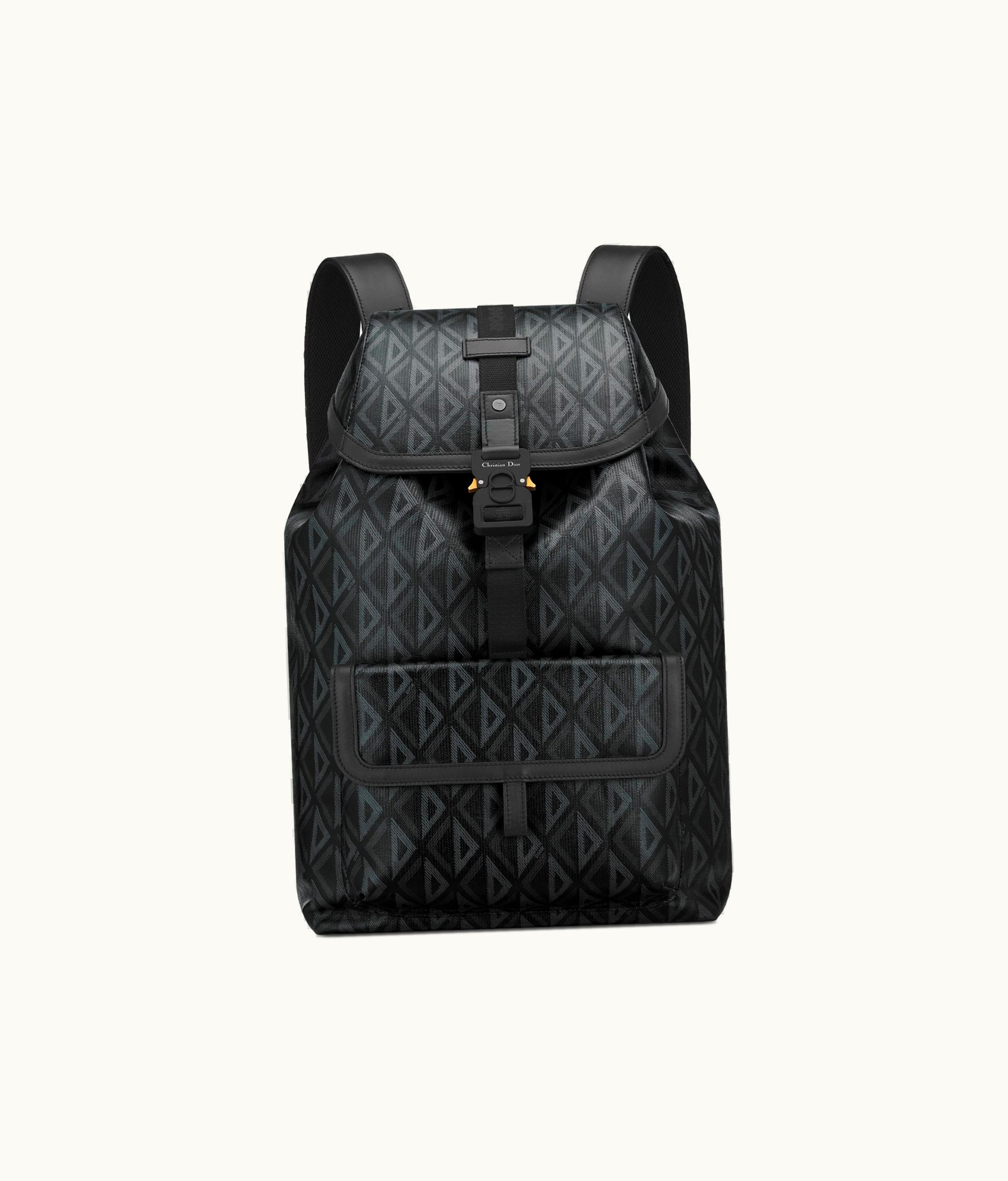 Dior Small Dior Hit The Road Backpack - Black CD Diamond Canvas And Smooth Calfskin