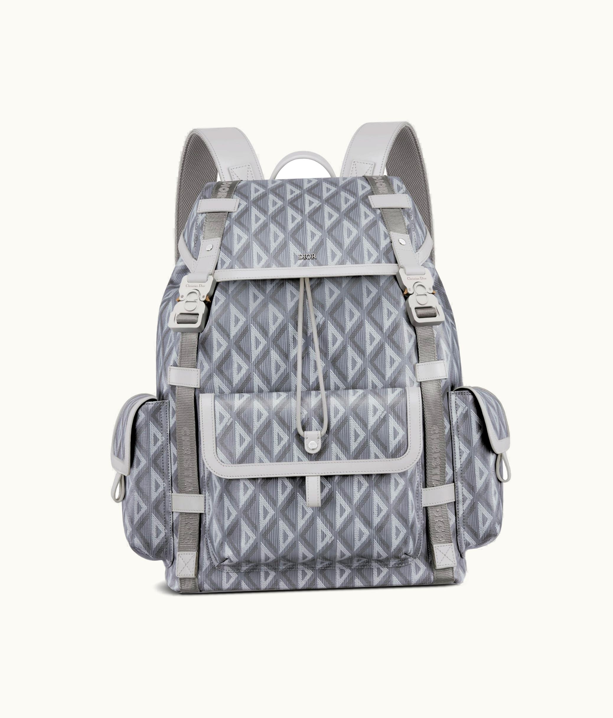 Dior Large Dior Hit The Road Backpack - Dior Gray CD Diamond Canvas