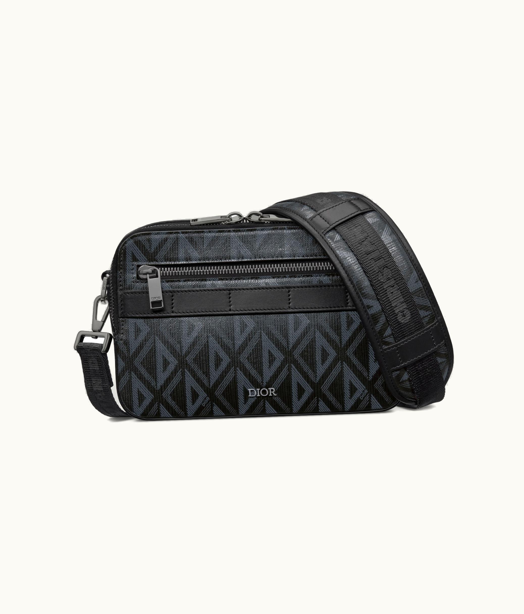 Dior Dior Safari Bag With Strap - Black CD Diamond Canvas