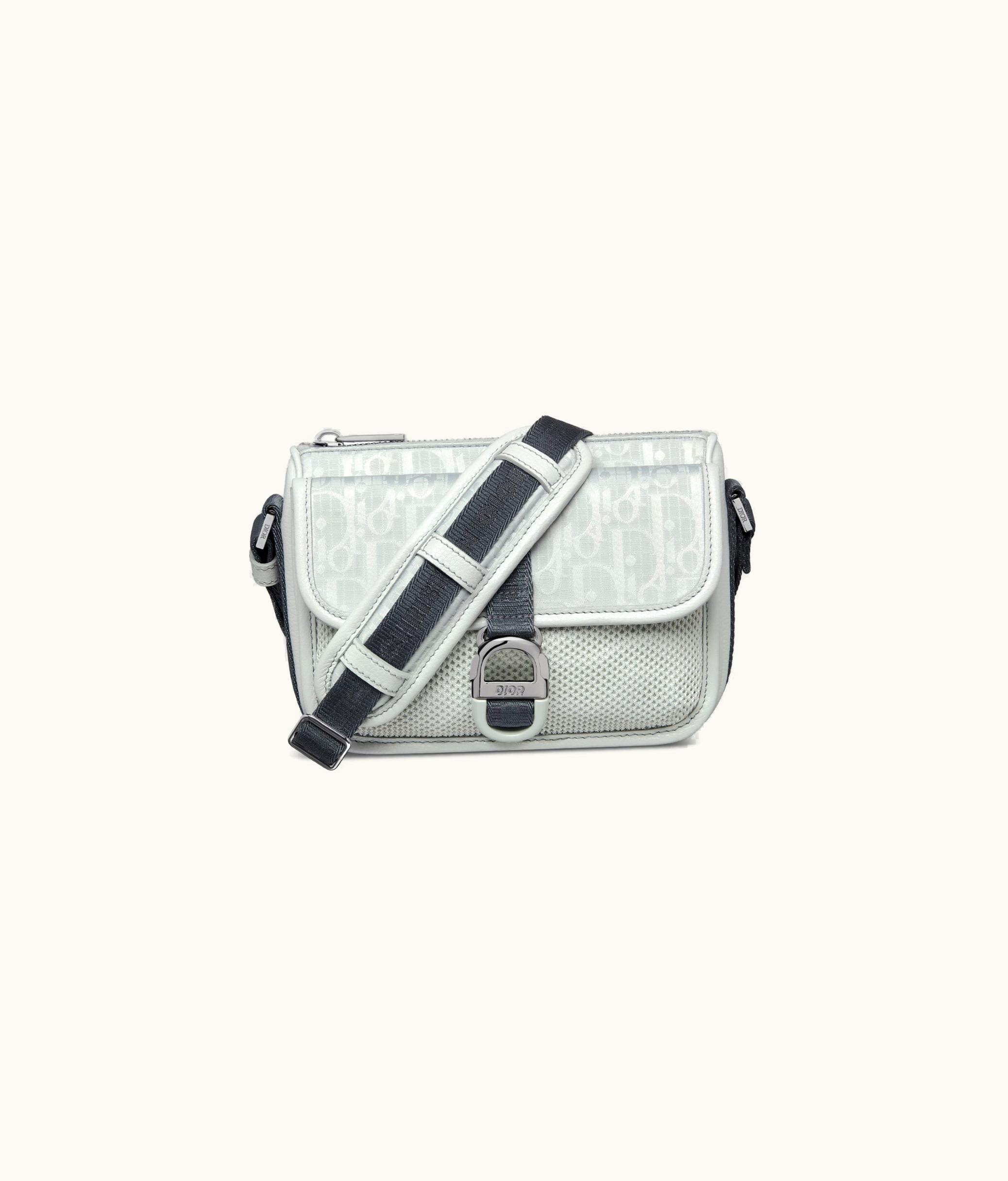Dior Dior 8 Dior And Parley Mini Bag With Strap - Ice Parley Ocean Plastic® Dior Oblique Mirage Nylon