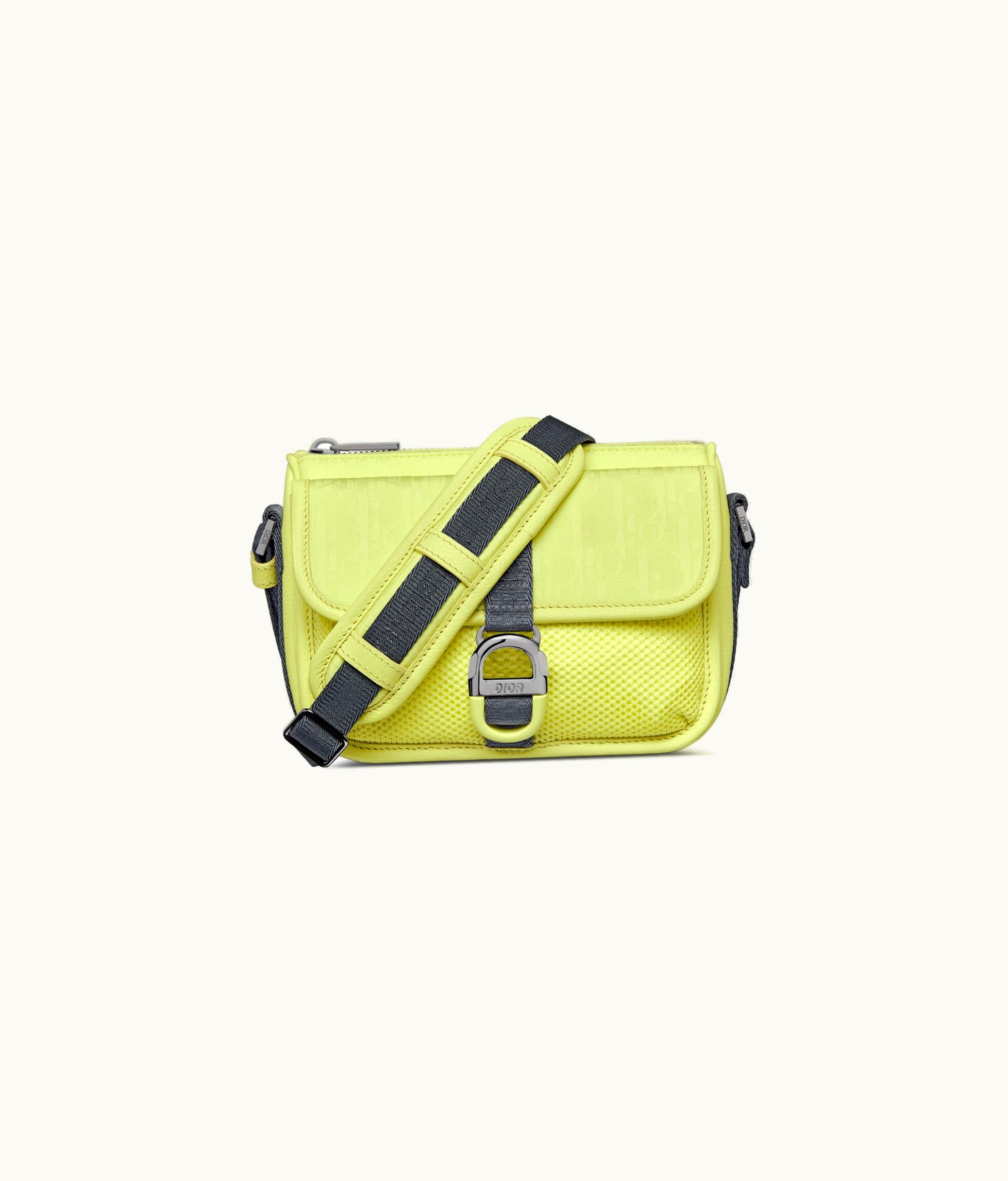 Dior Dior 8 Dior And Parley Mini Bag With Strap - Yellow Parley Ocean Plastic® Dior Oblique Mirage Nylon