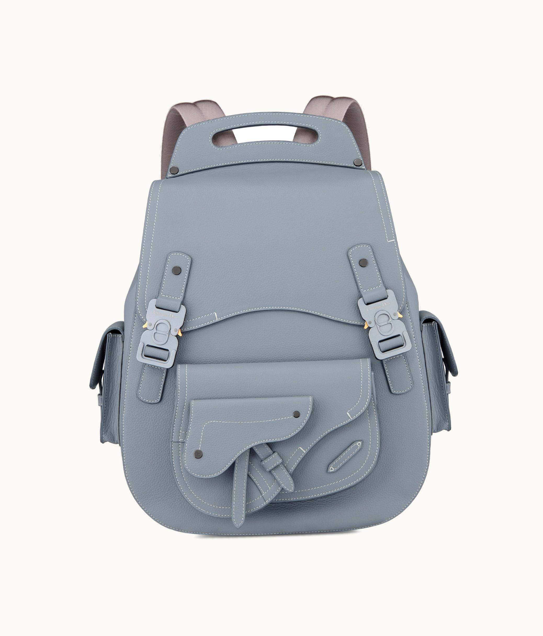 Dior Maxi Gallop Backpack - Dior Gray Grained Calfskin