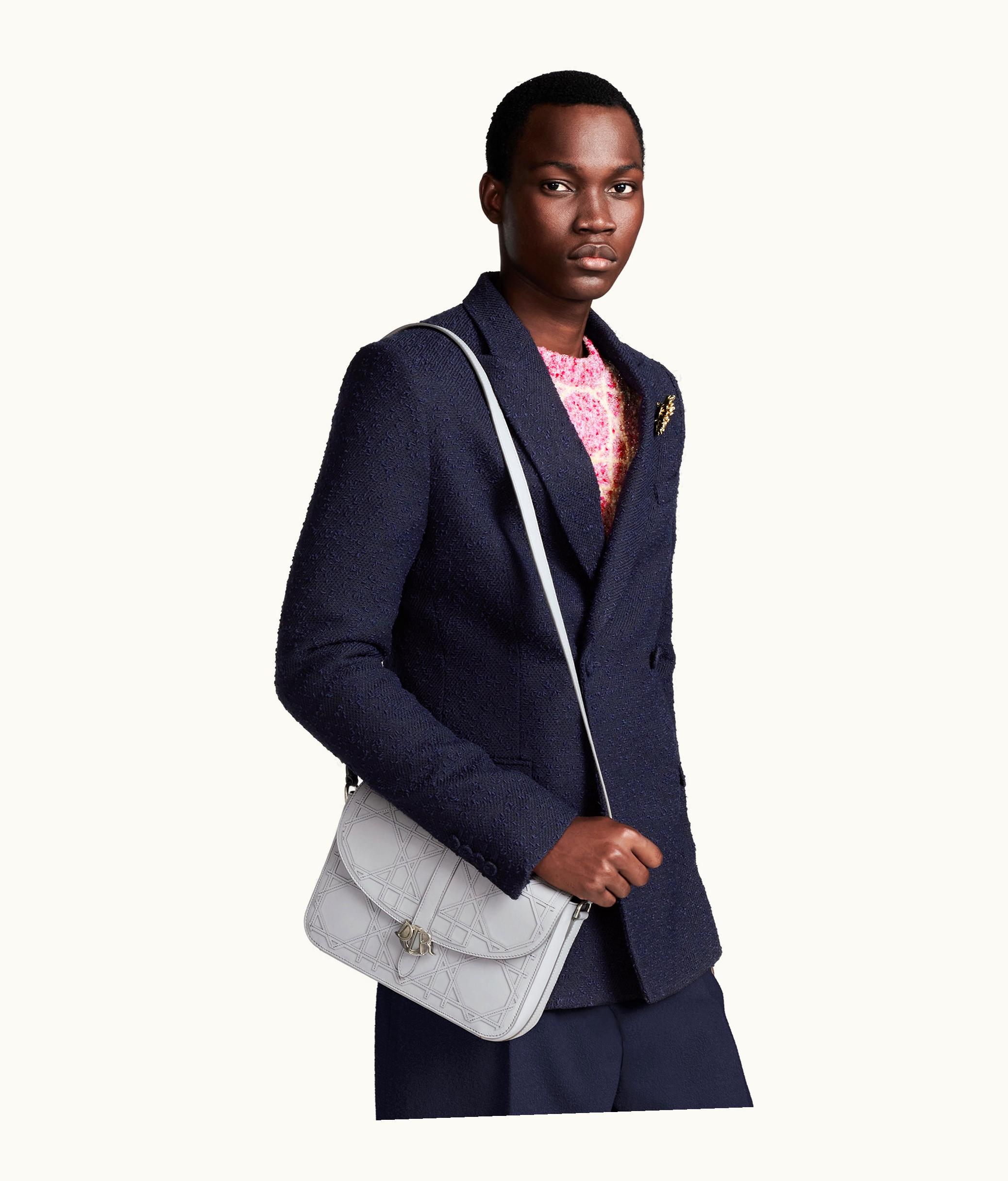 Dior Dior Charm Bag - Gray Cannage Cosmo Leather