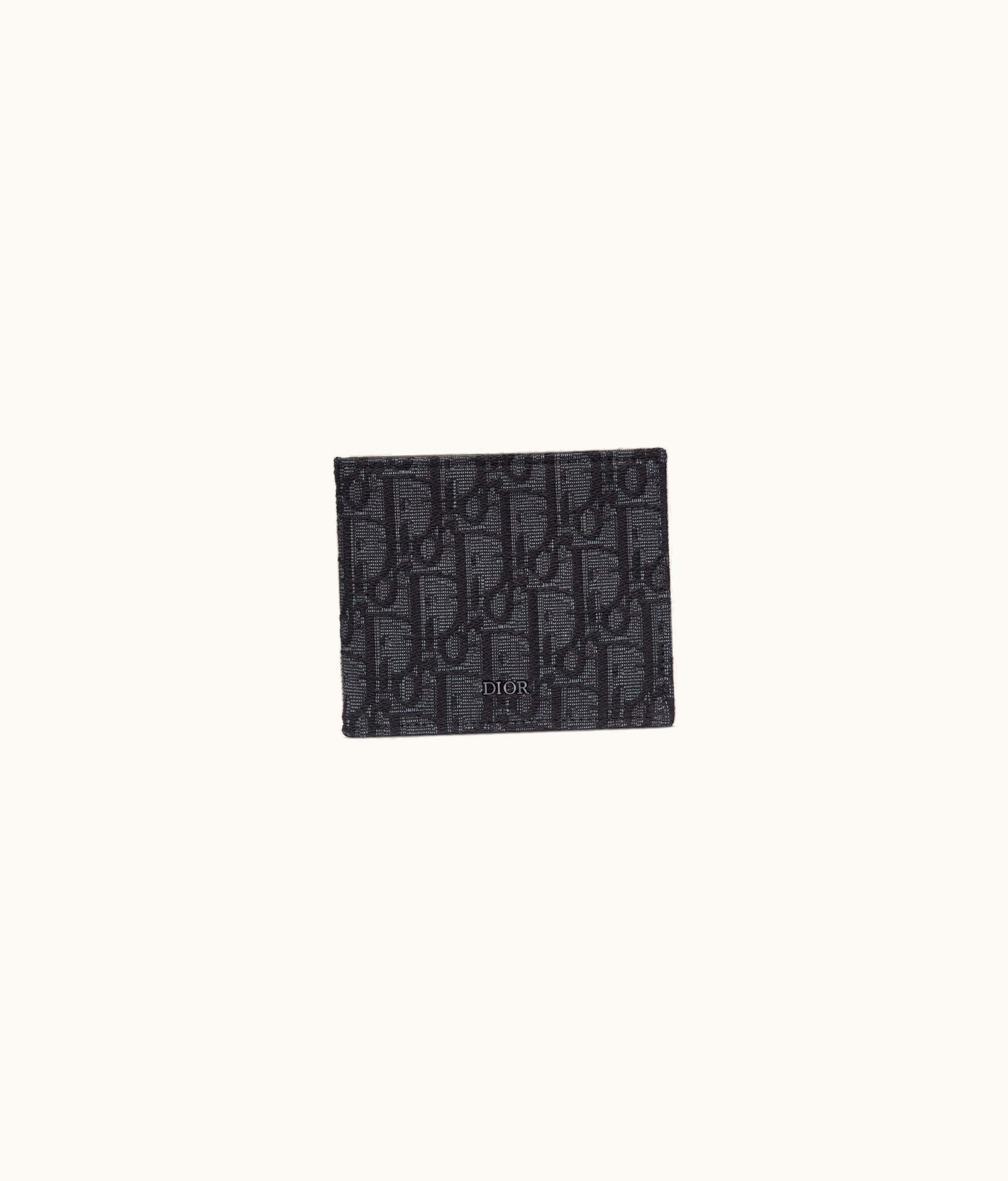 Dior Wallet - Black Dior Oblique Jacquard