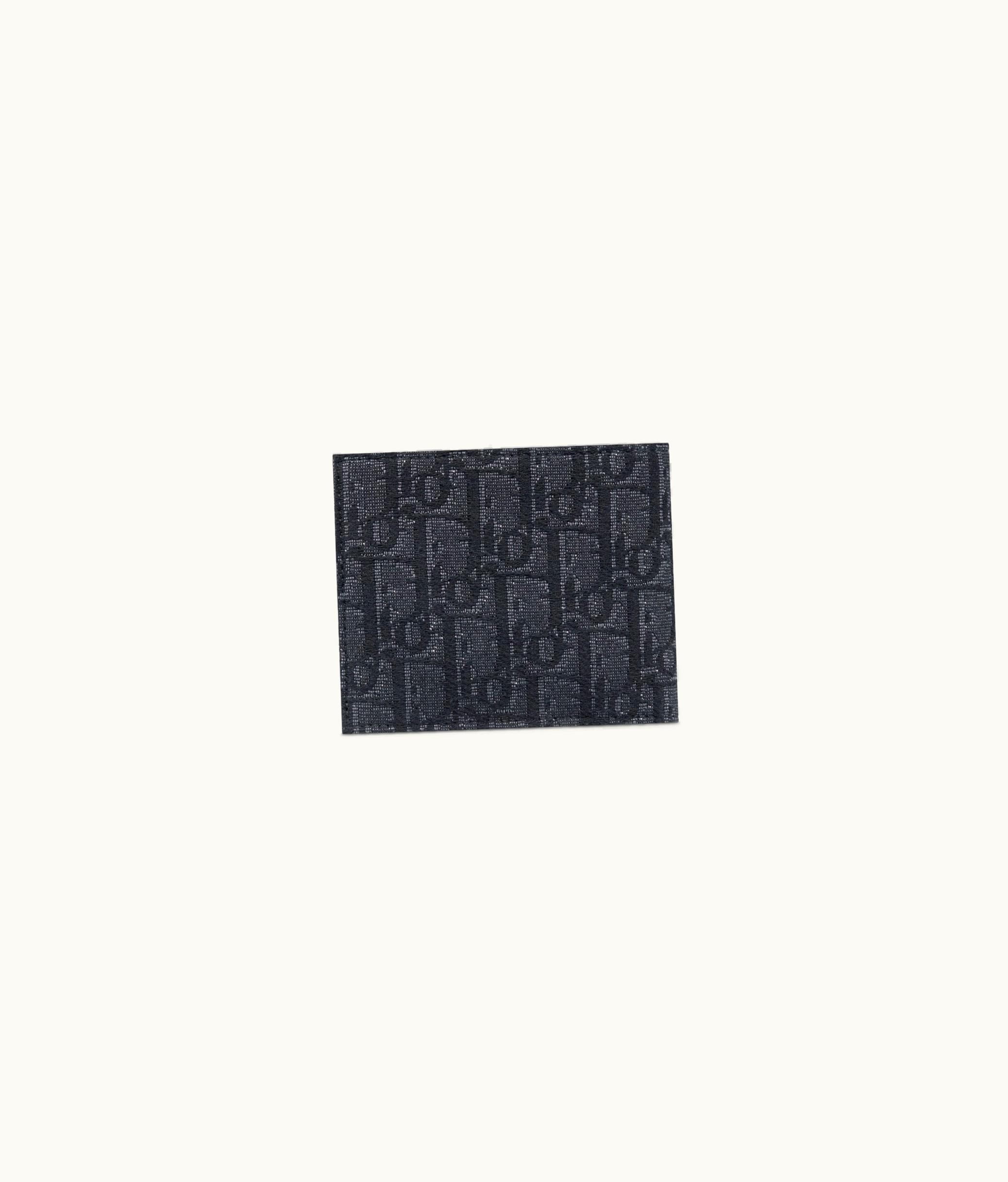 Dior Compact Wallet - Black Dior Oblique Jacquard