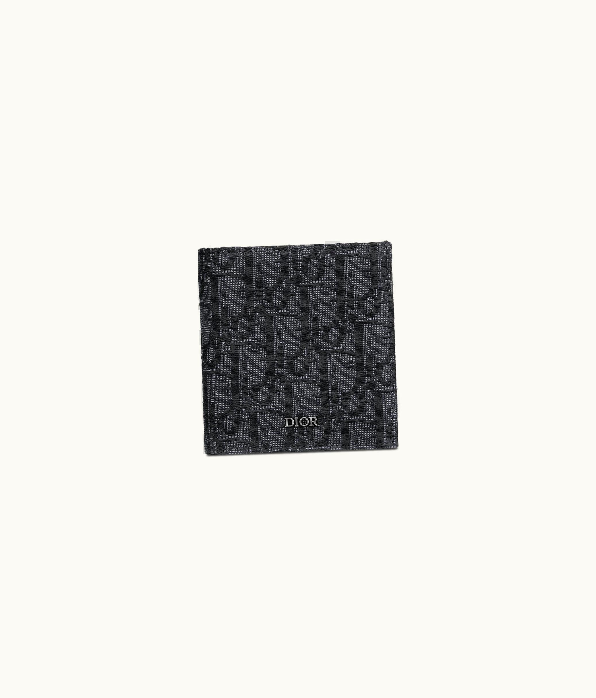 Dior Vertical Wallet - Black Dior Oblique Jacquard