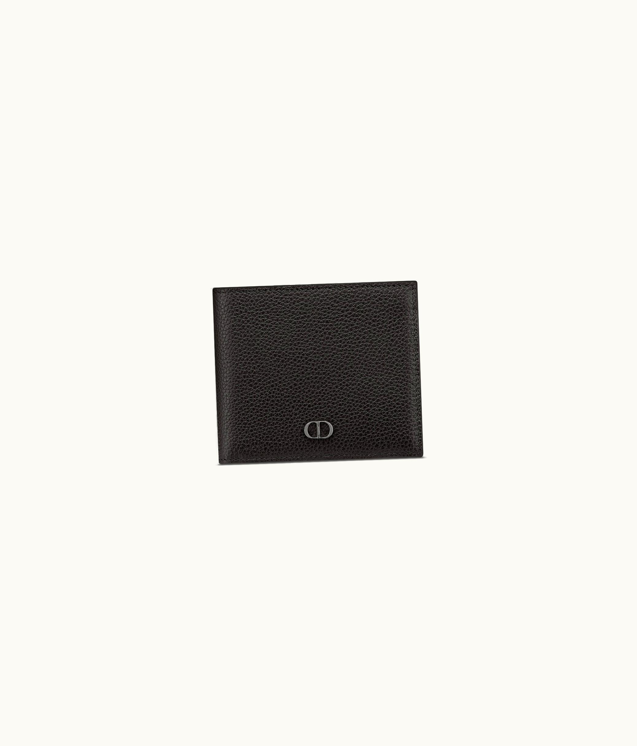Dior Dior Wallet - Black Grained Calfskin With CD Icon Signature