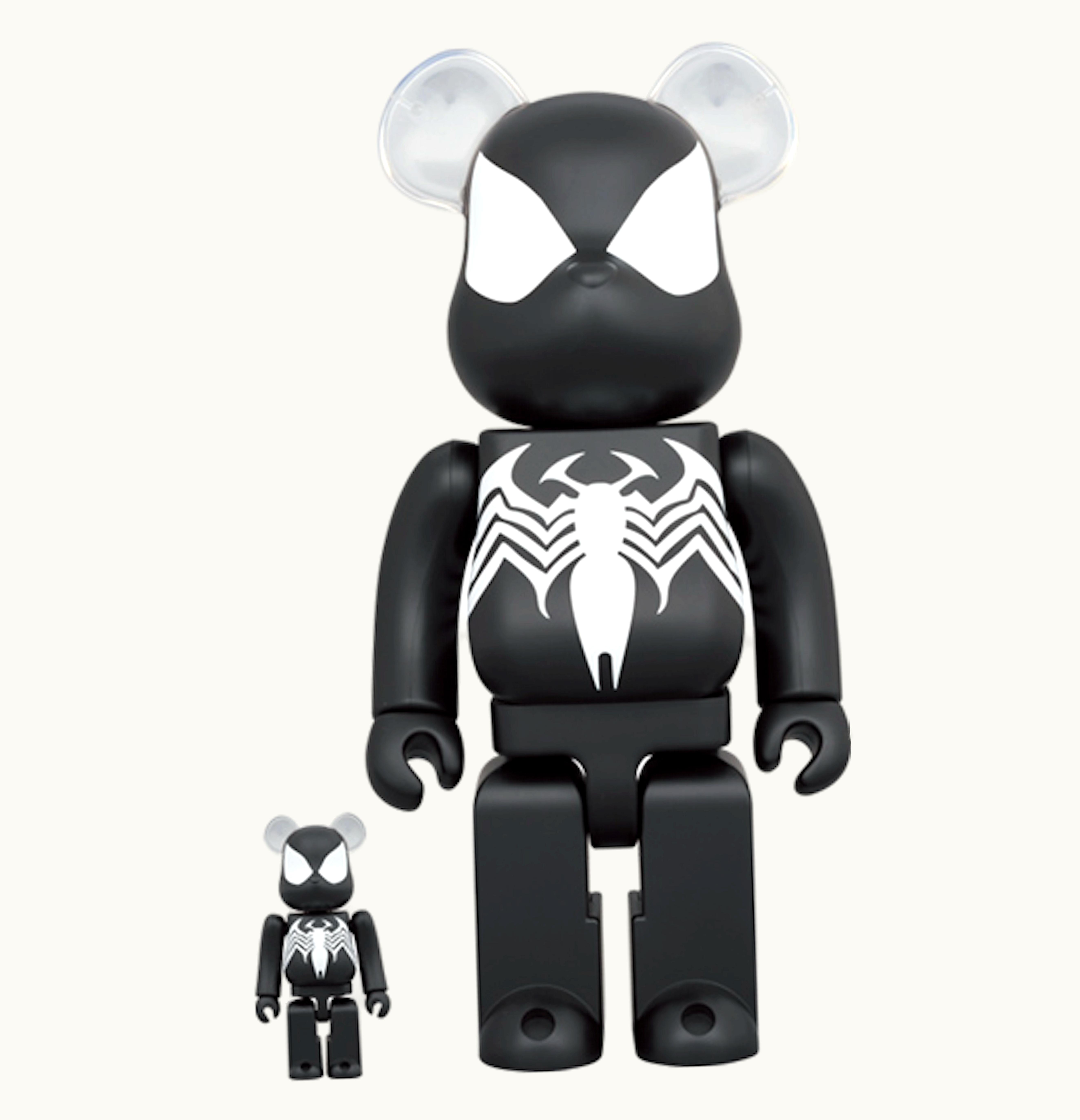 Bearbrick Bearbrick x Marvel Spider Man Black Costume 100 400 Set