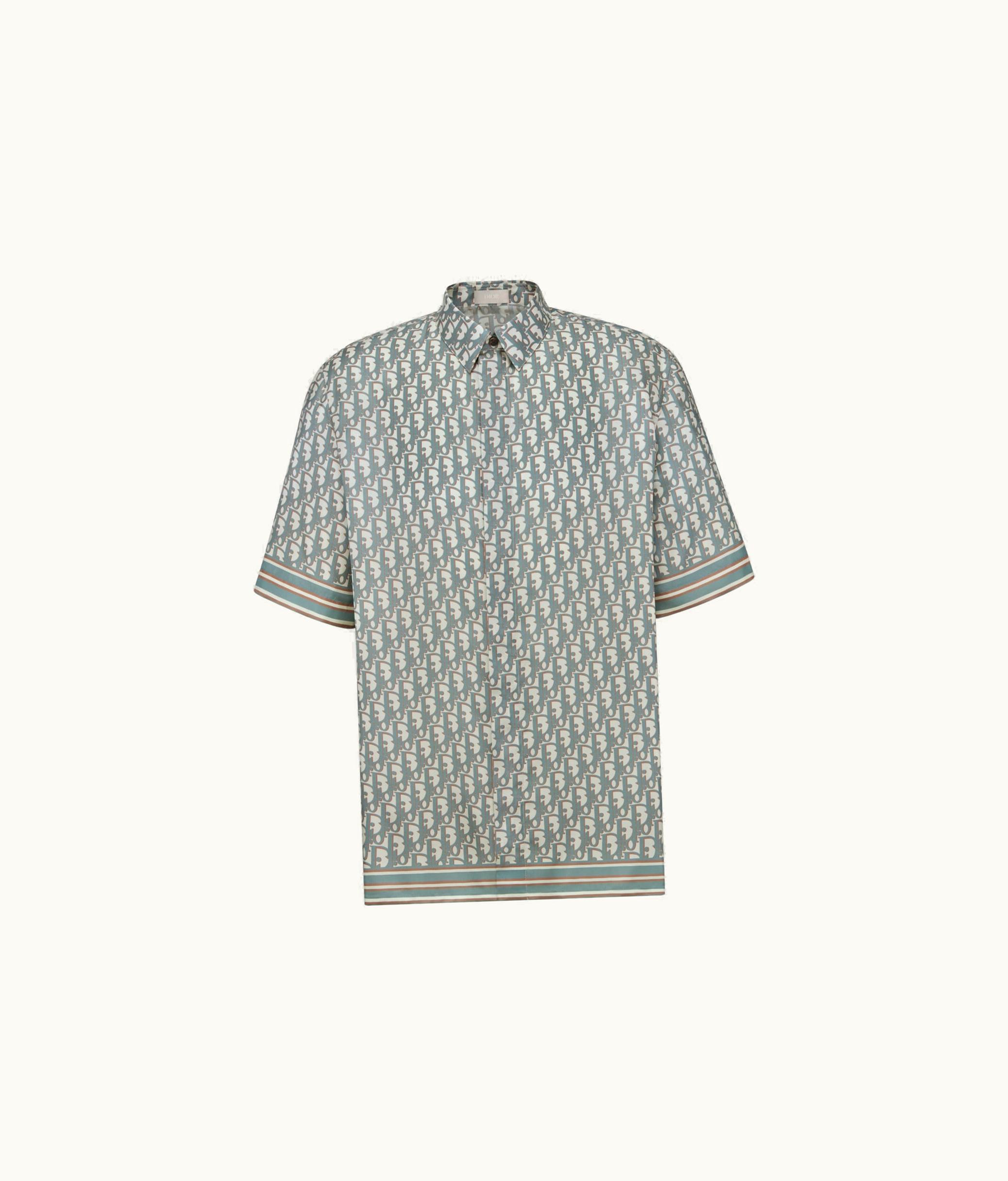 Dior Dior Oblique Short-Sleeved Shirt - Beige Organic Silk Twill