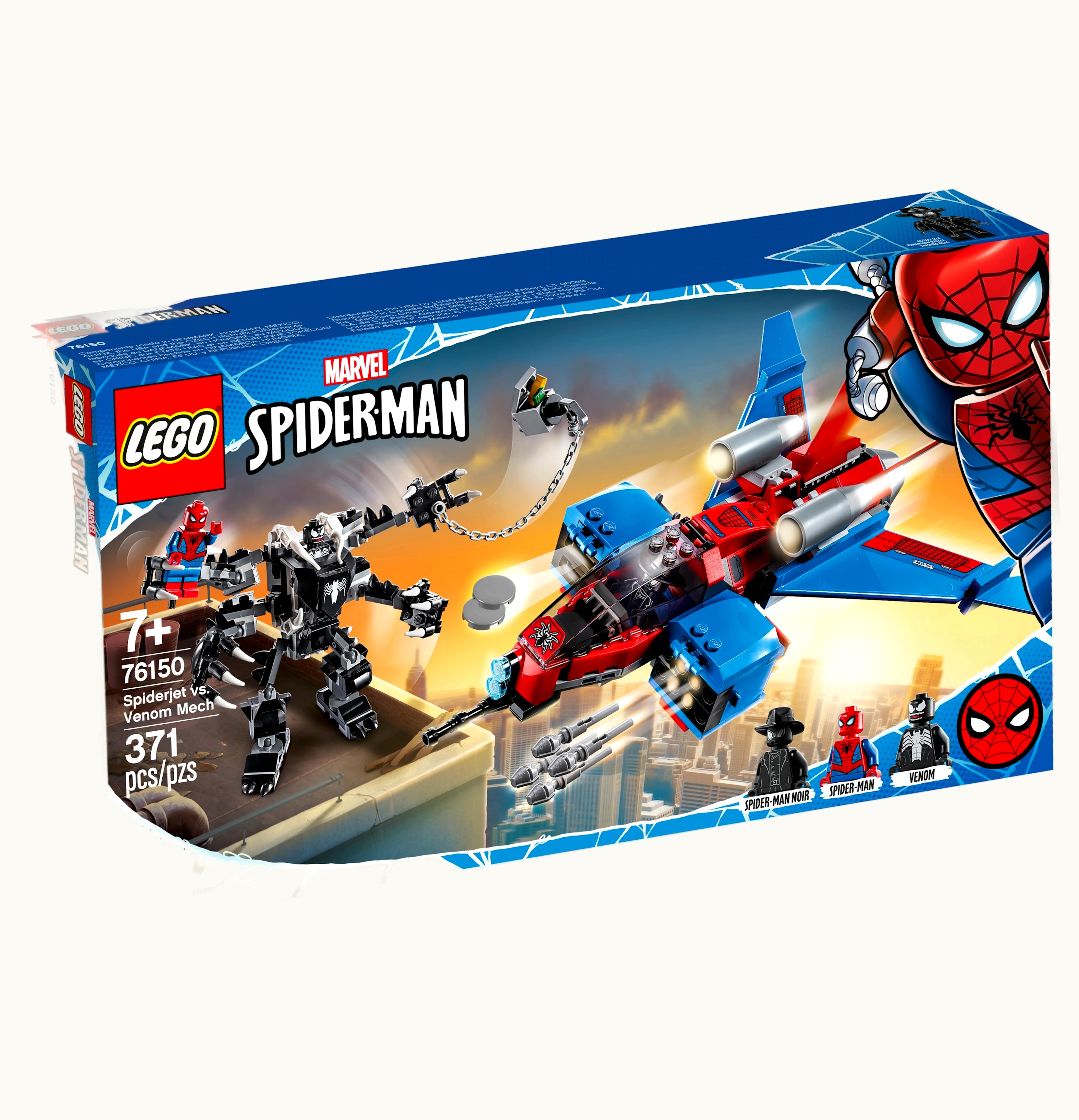 LEGO LEGO Marvel Spider Man Spider Jet vs Venom Mech Set 76150