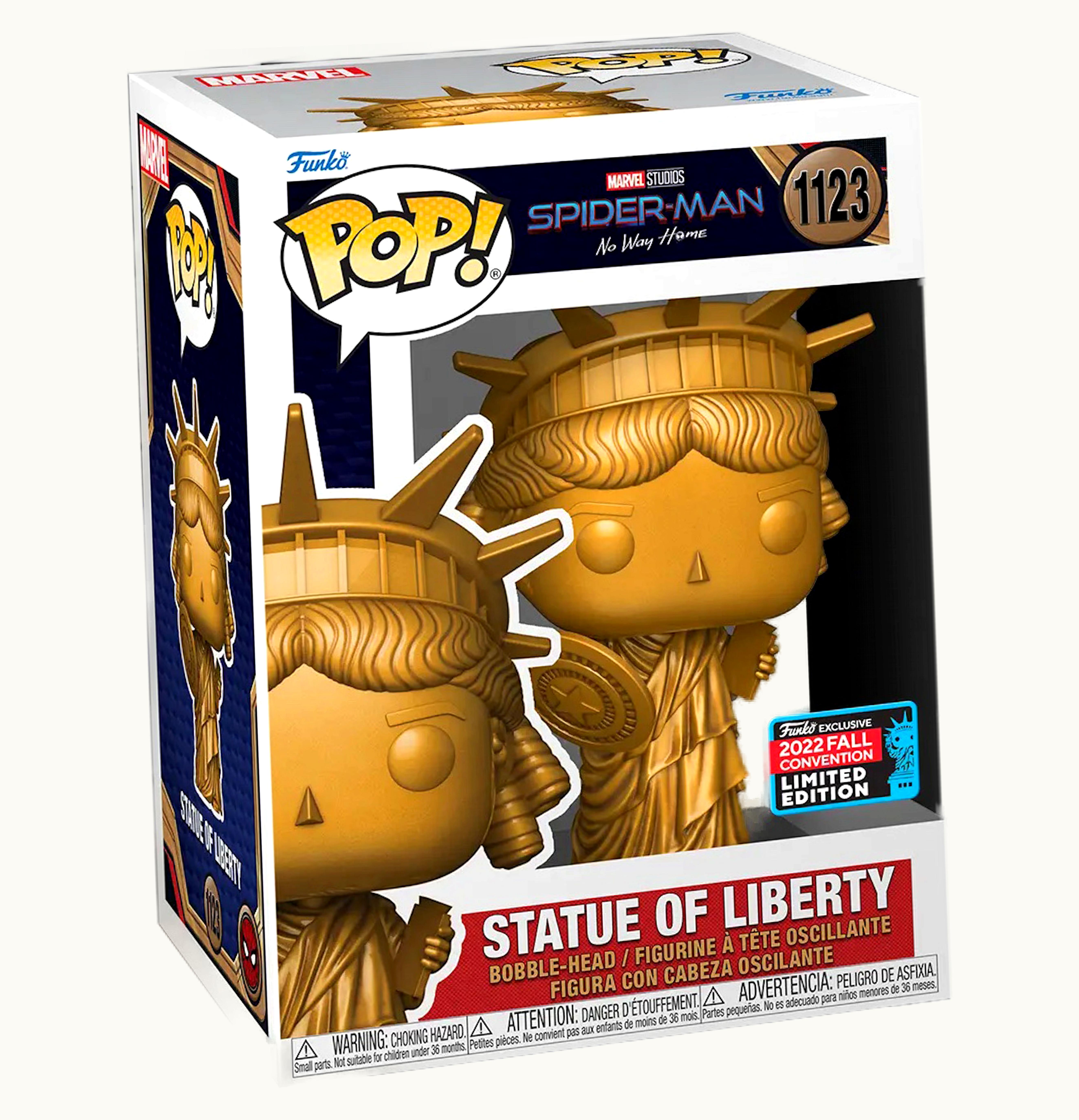 Funko Funko Pop Marvel Studios Spider Man No Way Home Statue of Liberty 2022 Fall Convention Exclusive Figure 1123