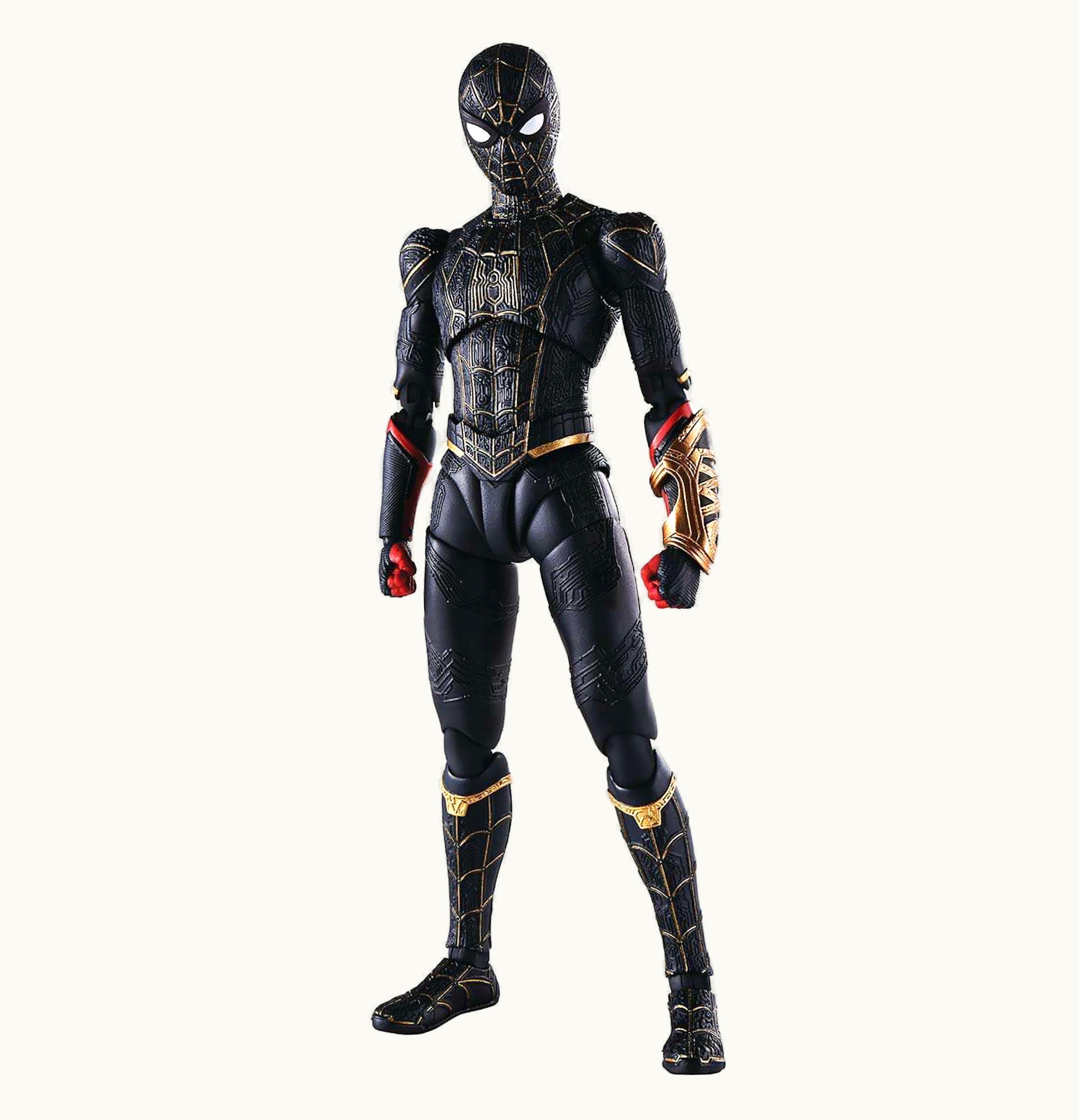 Bandai Japan Bandai Japan Marvel SH Figuarts Spider Man Black Gold Suit Special Set Action Figure