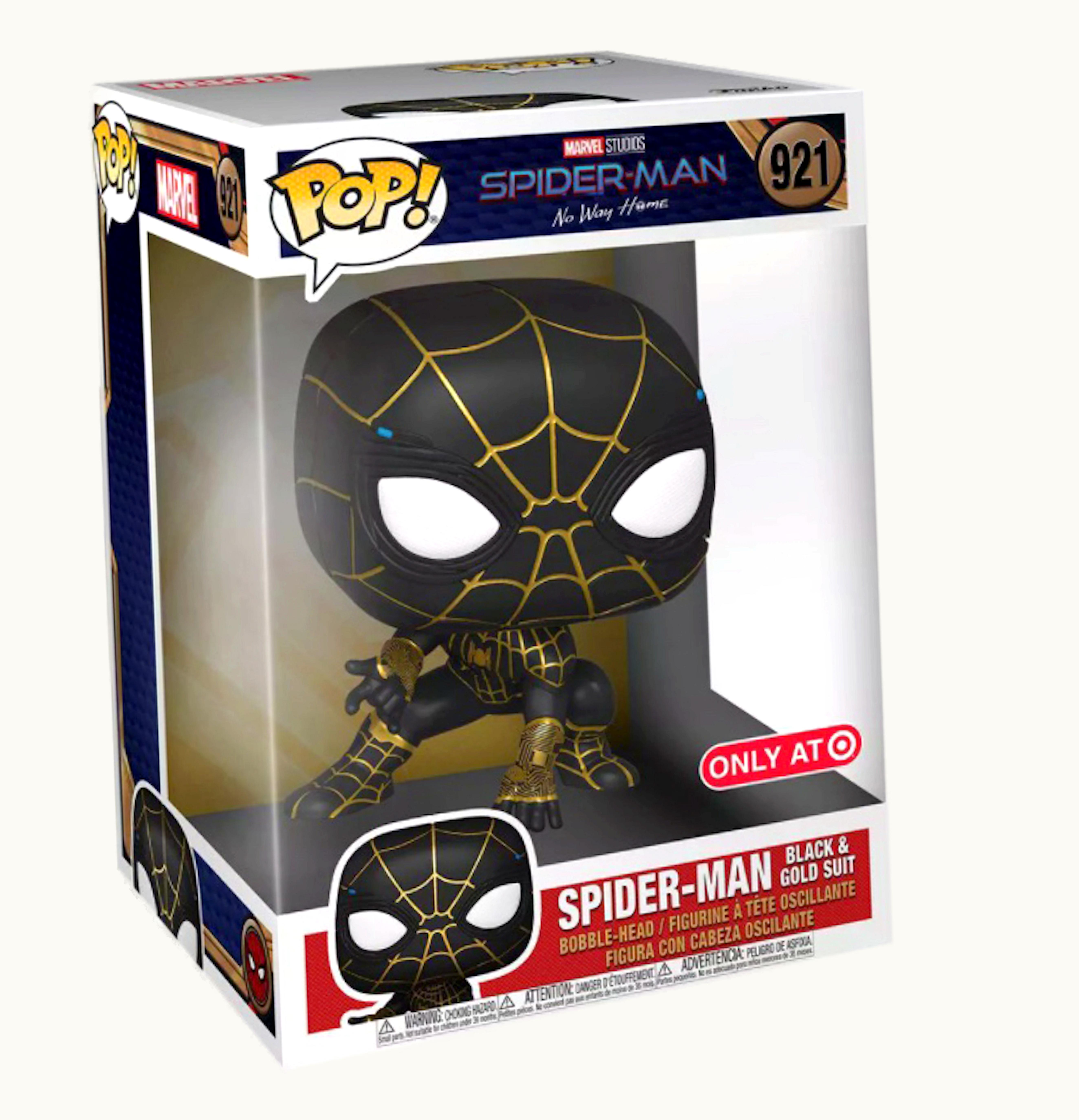 Funko Funko Pop Marvel Studios Spider Man No Way Home Spider Man Black Gold Suit 10 Inch Target Exclusive Figure 921