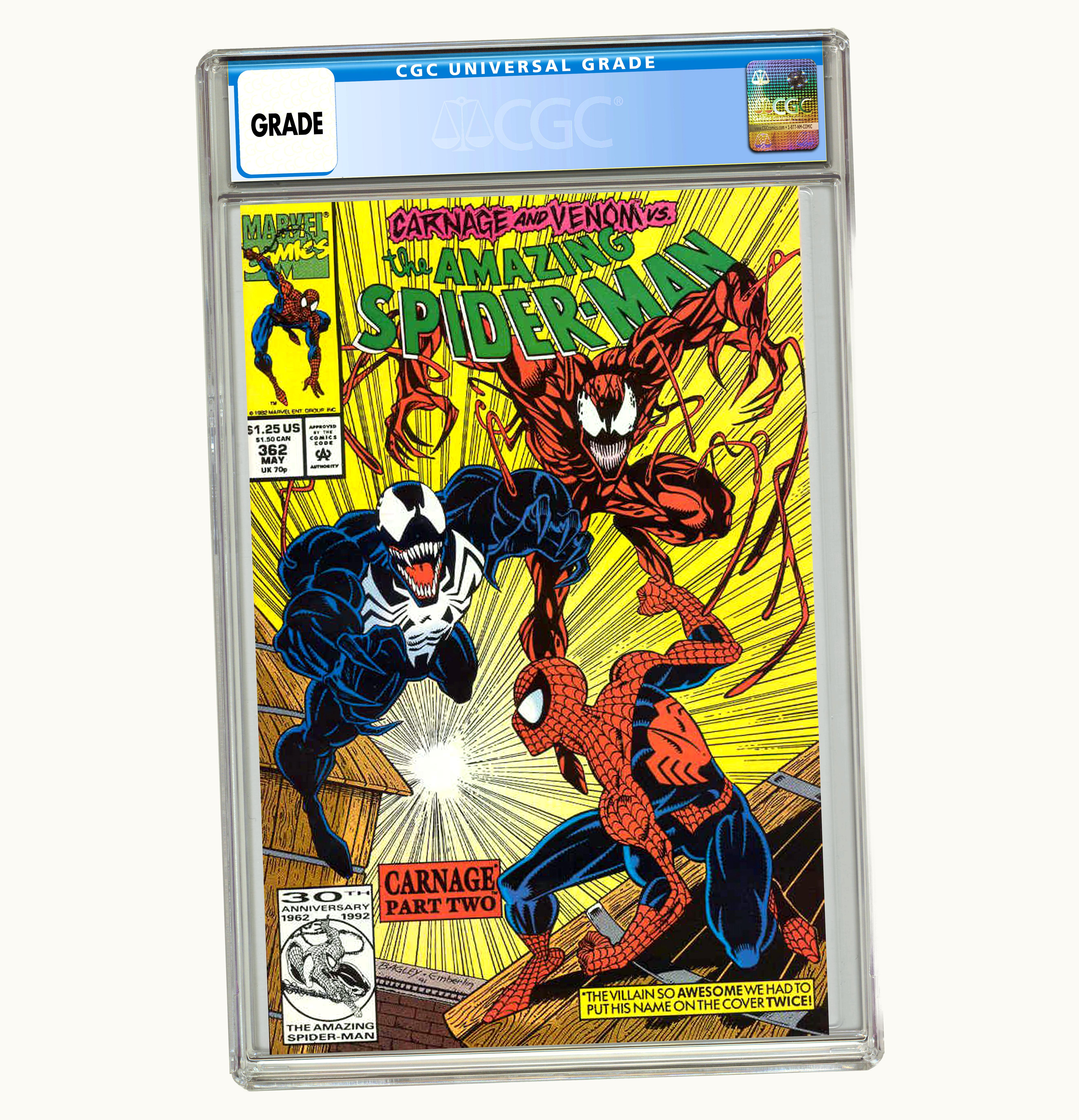 Marvel Marvel Amazing Spider Man 362 Carnage and Venom Key Issue Comic Book CGC Graded