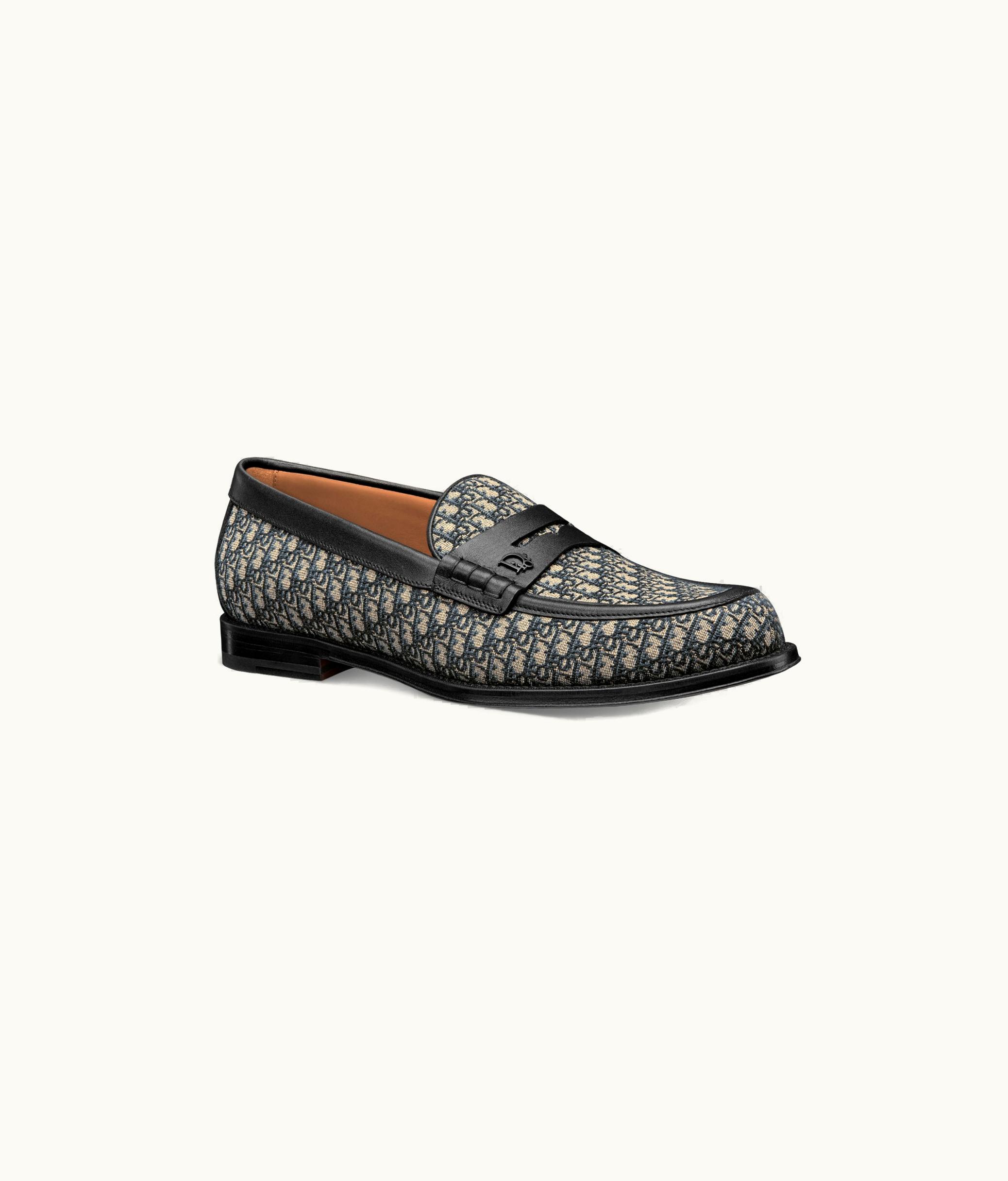 Dior Dior Granville Loafer - Beige And Black Dior Oblique Jacquard