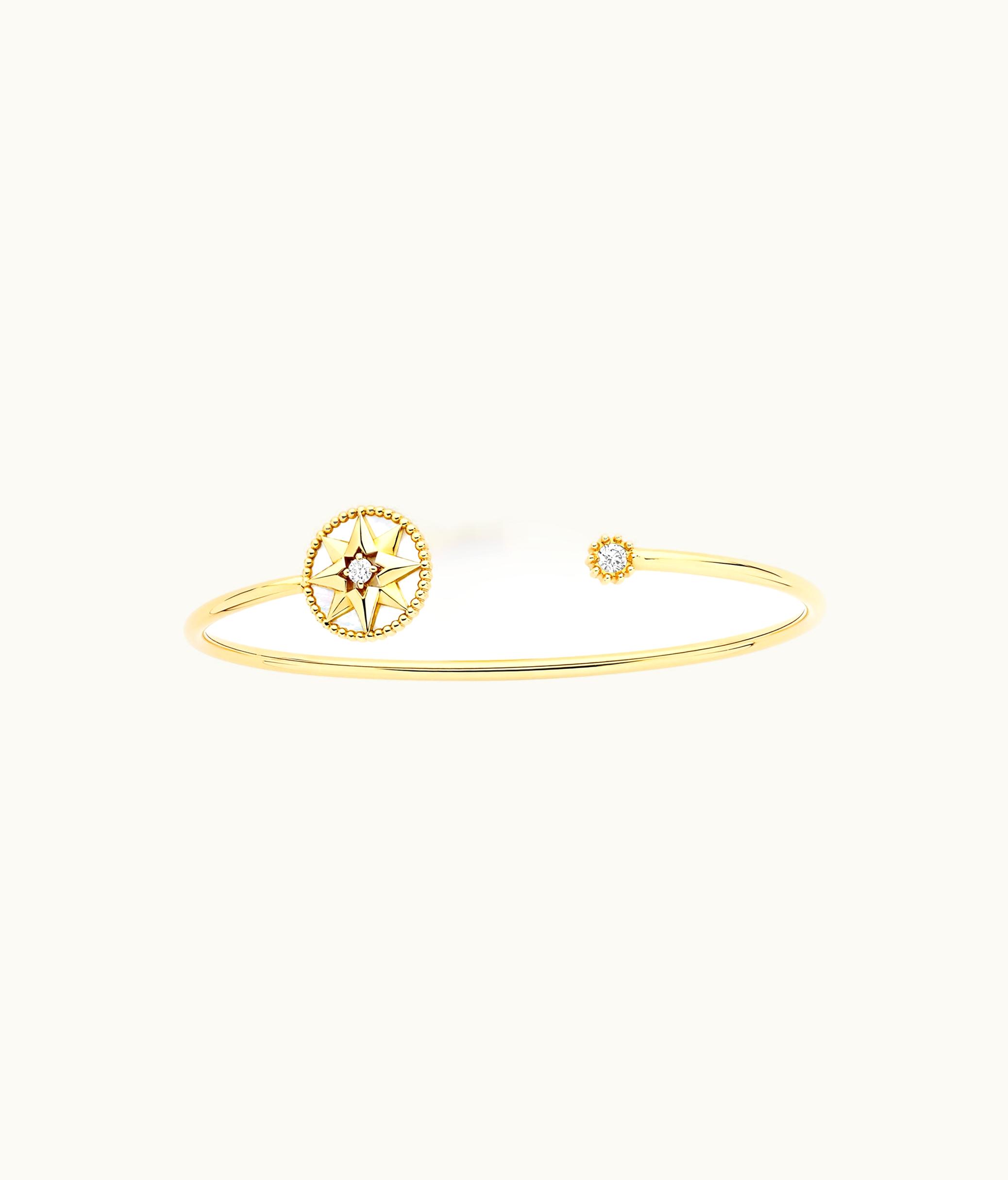 Dior Wind Rose Bracelet - Yellow Gold, Diamonds And Mother-of-Pearl
