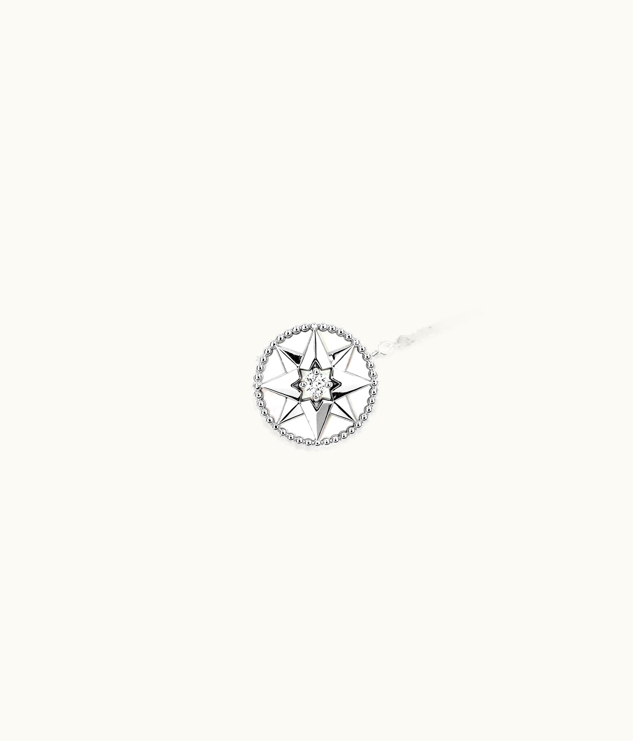 Dior Rose Des Vents Necklace - White Gold, Diamond And Mother-of-Pearl