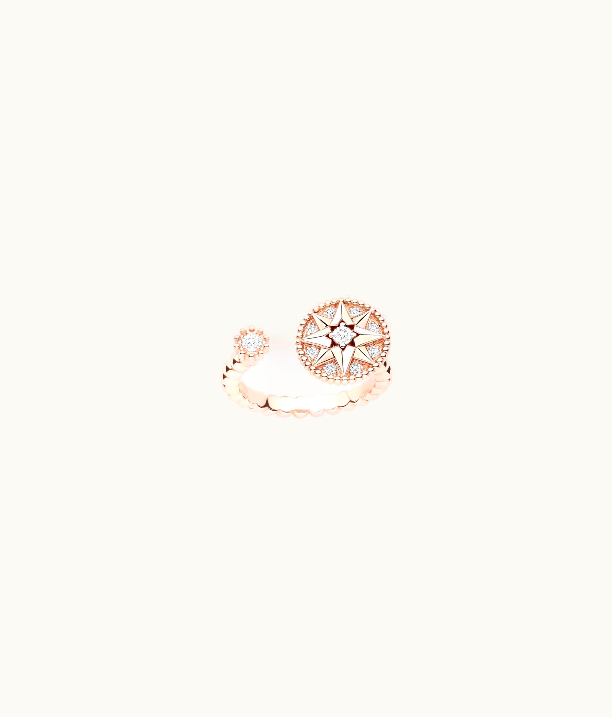 Dior Rose Des Vents Ring - Pink Gold And Diamonds