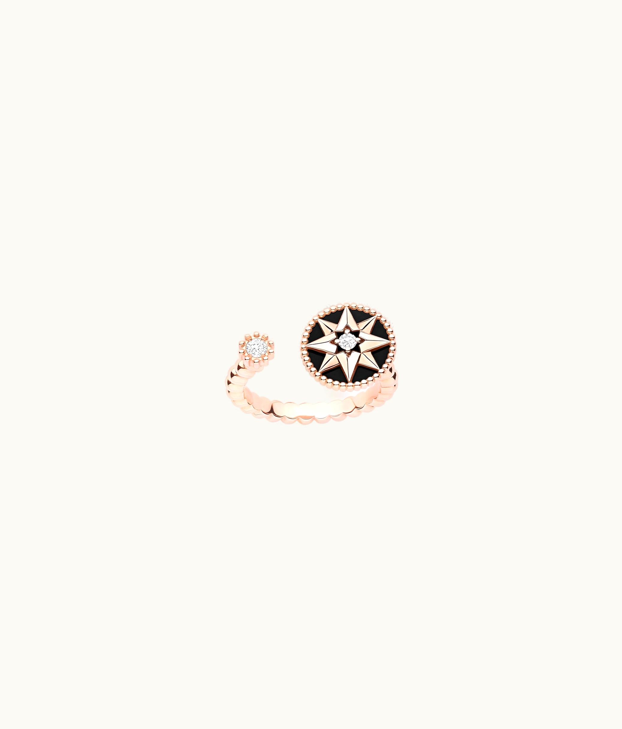 Dior Rose Des Vents Ring - Pink Gold, Diamonds And Onyx