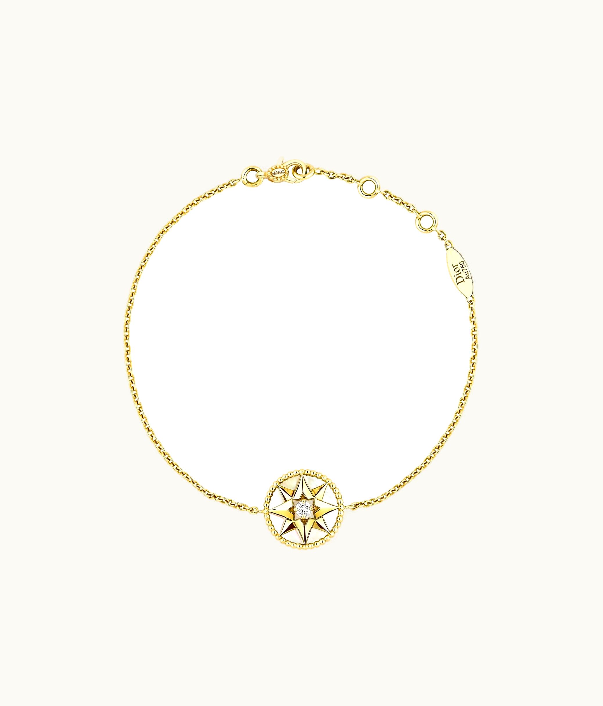 Dior Rose Des Vents Bracelet - Yellow Gold, Diamond And Mother-of-Pearl