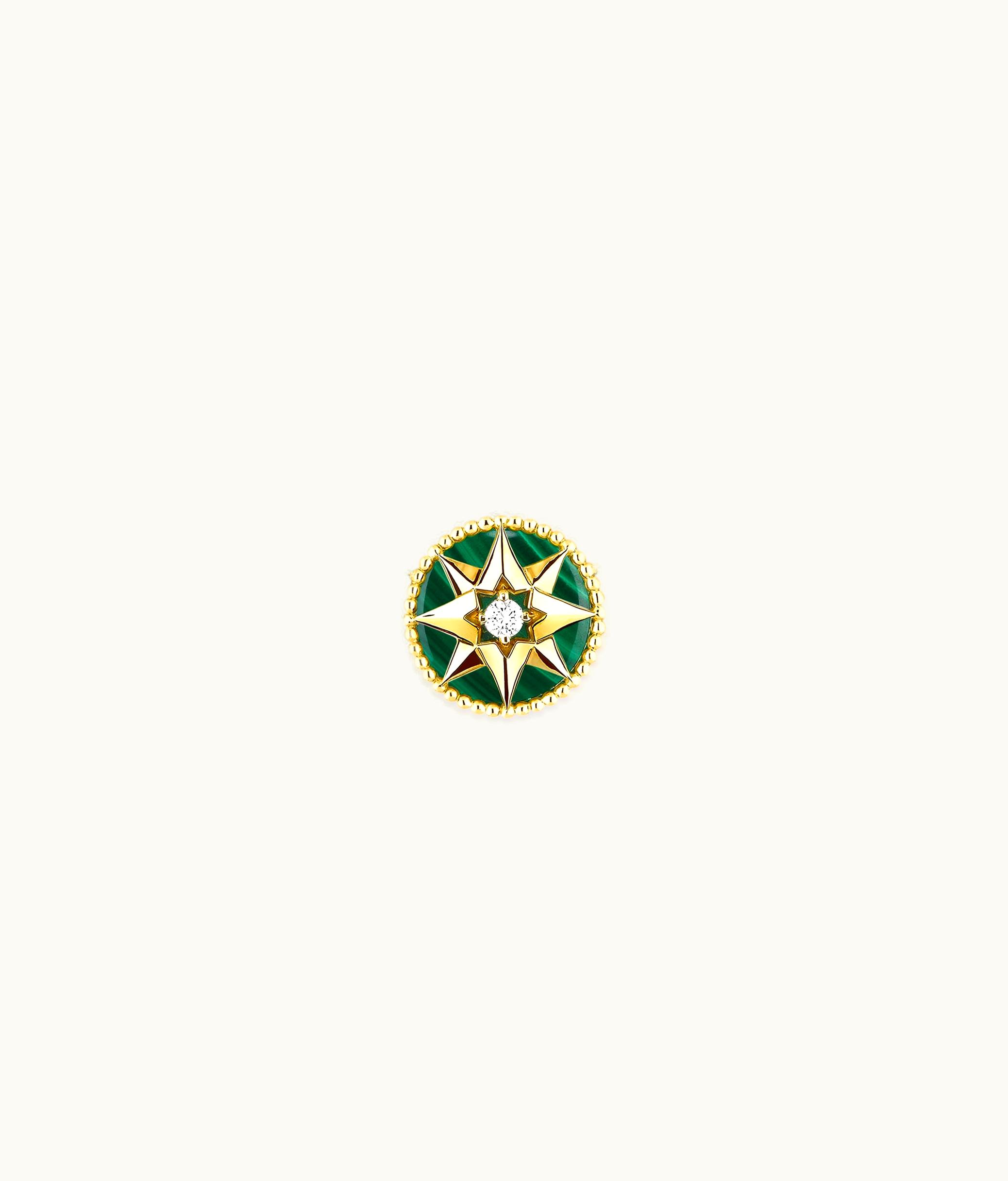 Dior Rose Des Vents Necklace - Yellow Gold, Diamond And Malachite