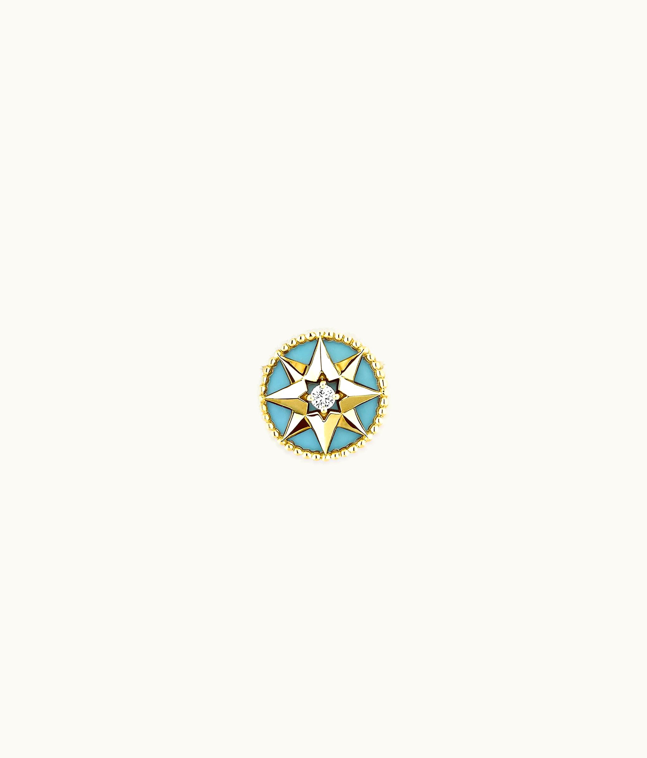 Dior Rose Des Vents Necklace - Yellow Gold, Diamond And Turquoise