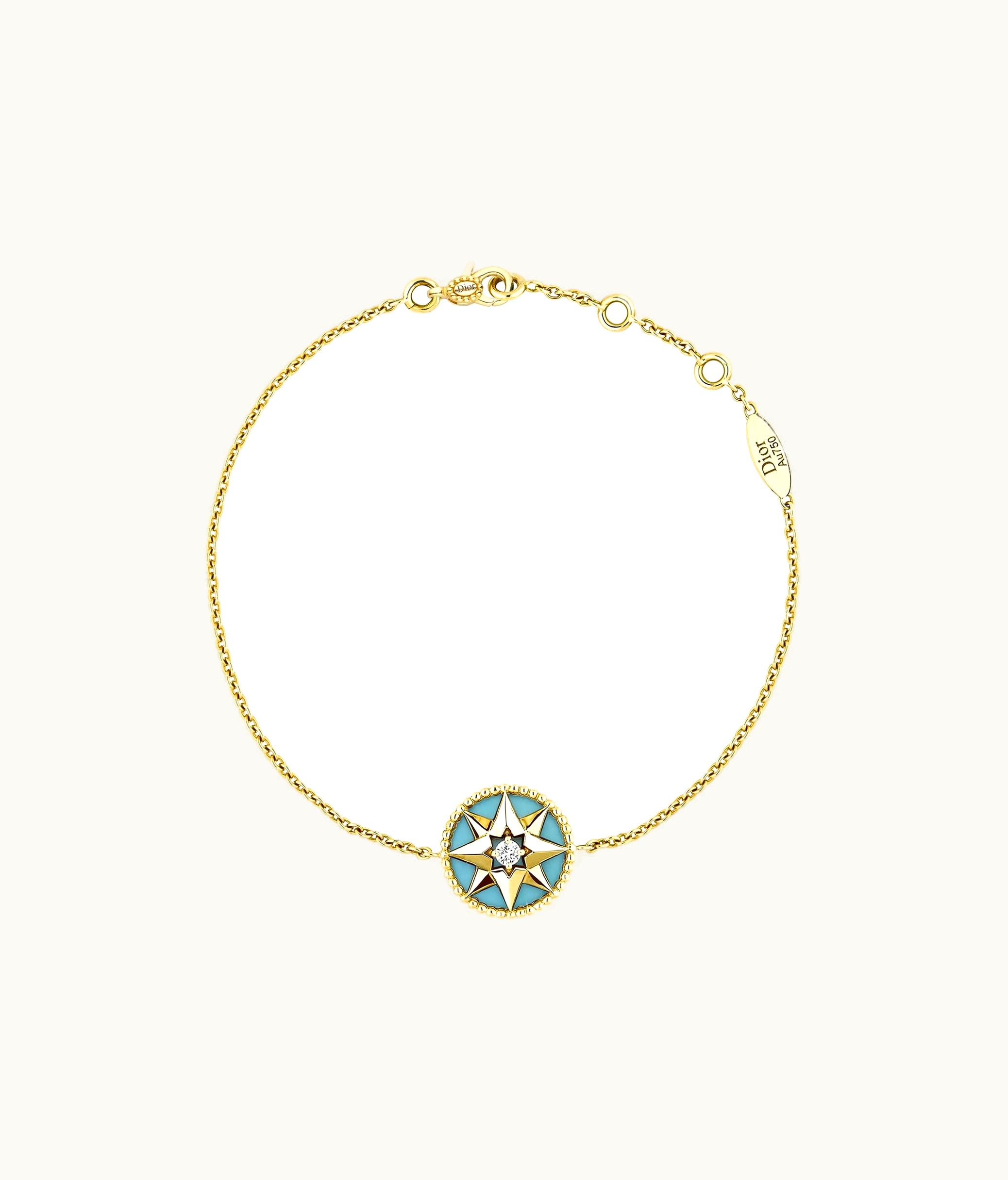 Dior Rose Des Vents Bracelet - Yellow Gold, Diamond And Turquoise