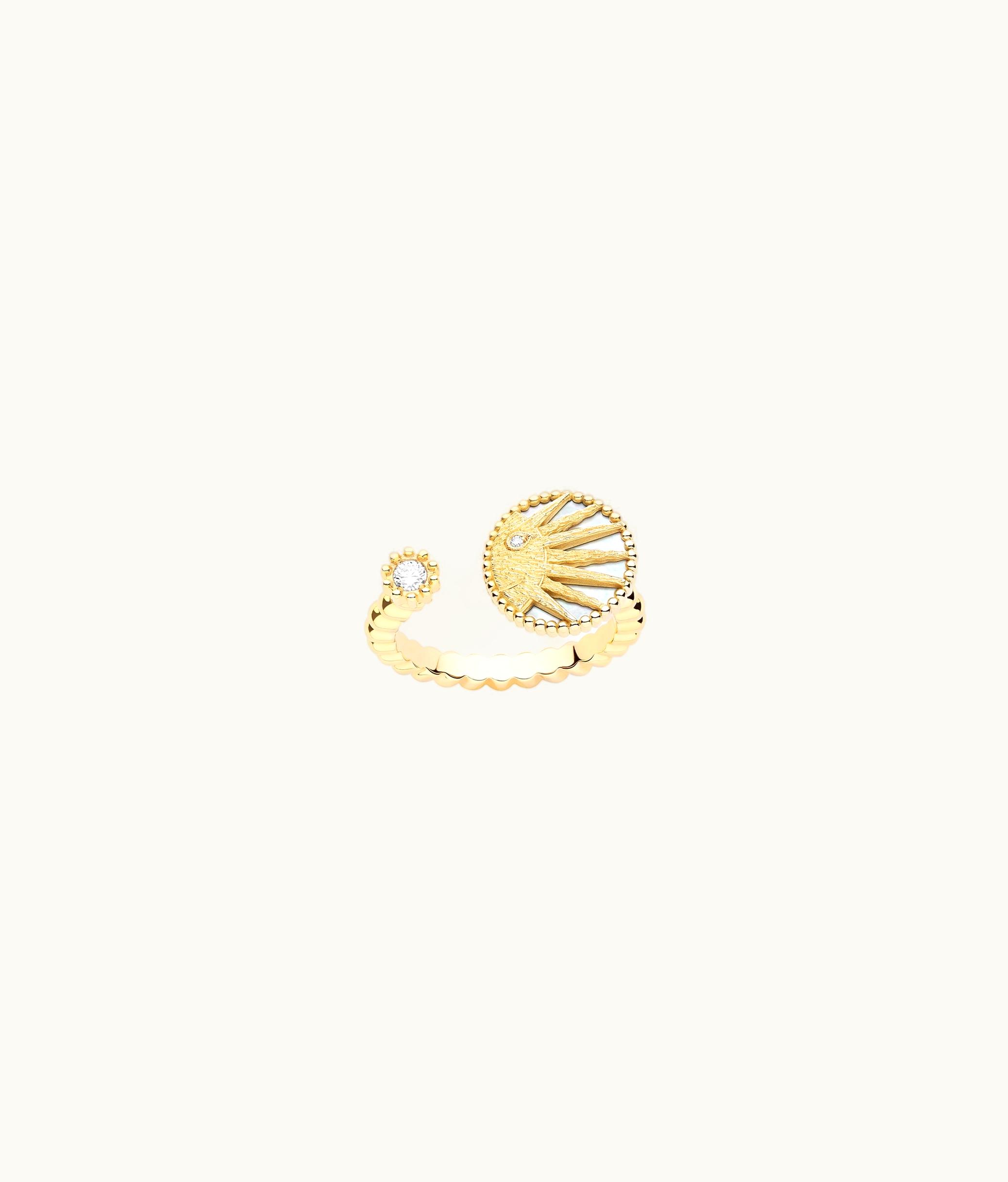 Dior Rose Céleste Ring - Yellow Gold, Diamonds And Mother-of-Pearl