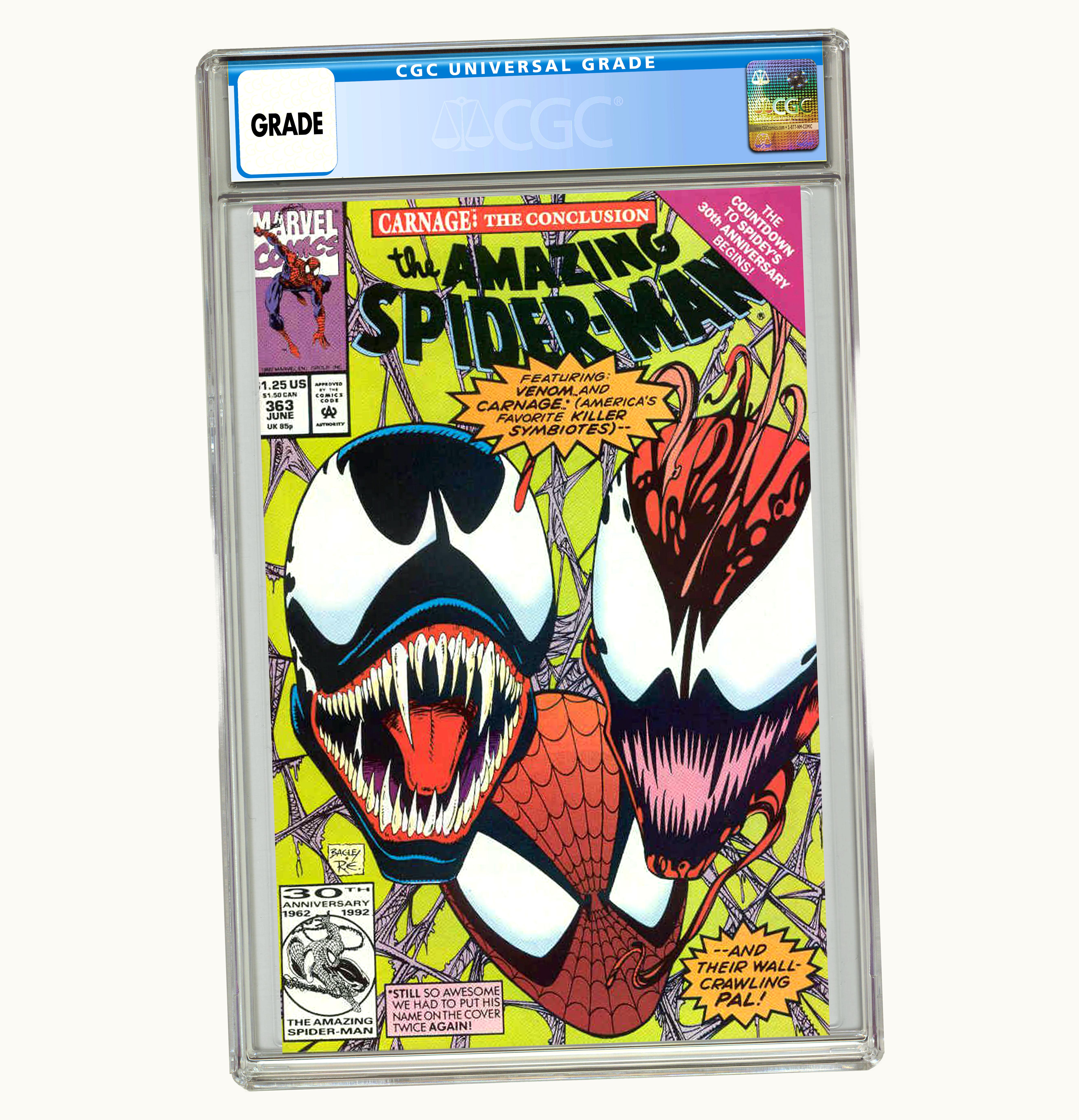 Marvel Marvel Amazing Spider Man 363 3rd App of Carnage Comic Book CGC Graded